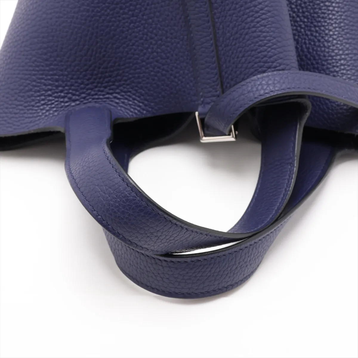 Picotin Lock 18 PM, Taurillon Clemence leather, Blue Ancre leather, Silver hardware, C: 2018 — view 5