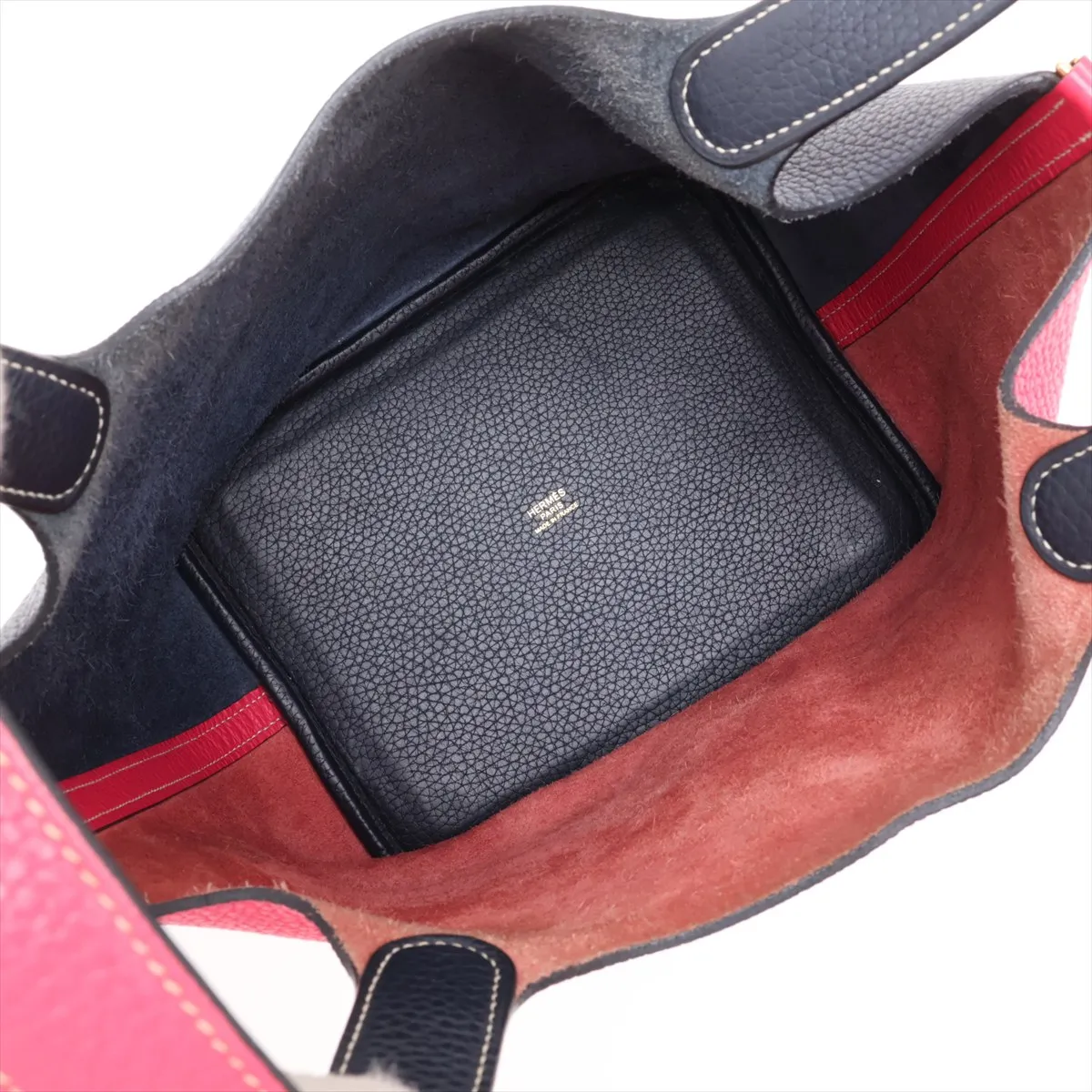 Hermès Picotin Lock 22 MM Casaque Taurillon Clemence Rose Extreme x Bleu Nuit Gold Hardware D:2019 — view 7