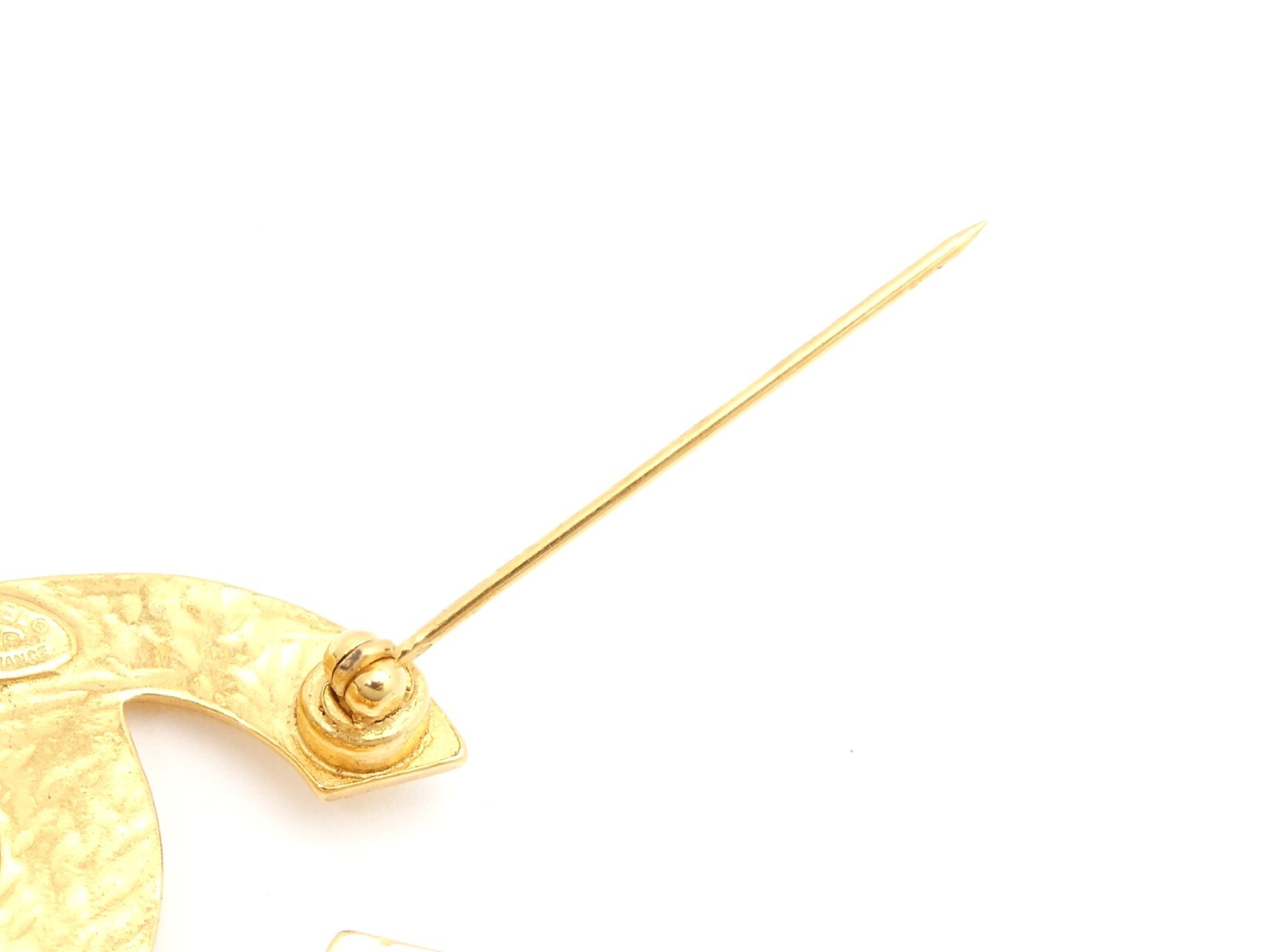 Coco Mark Gold Brooch — view 4