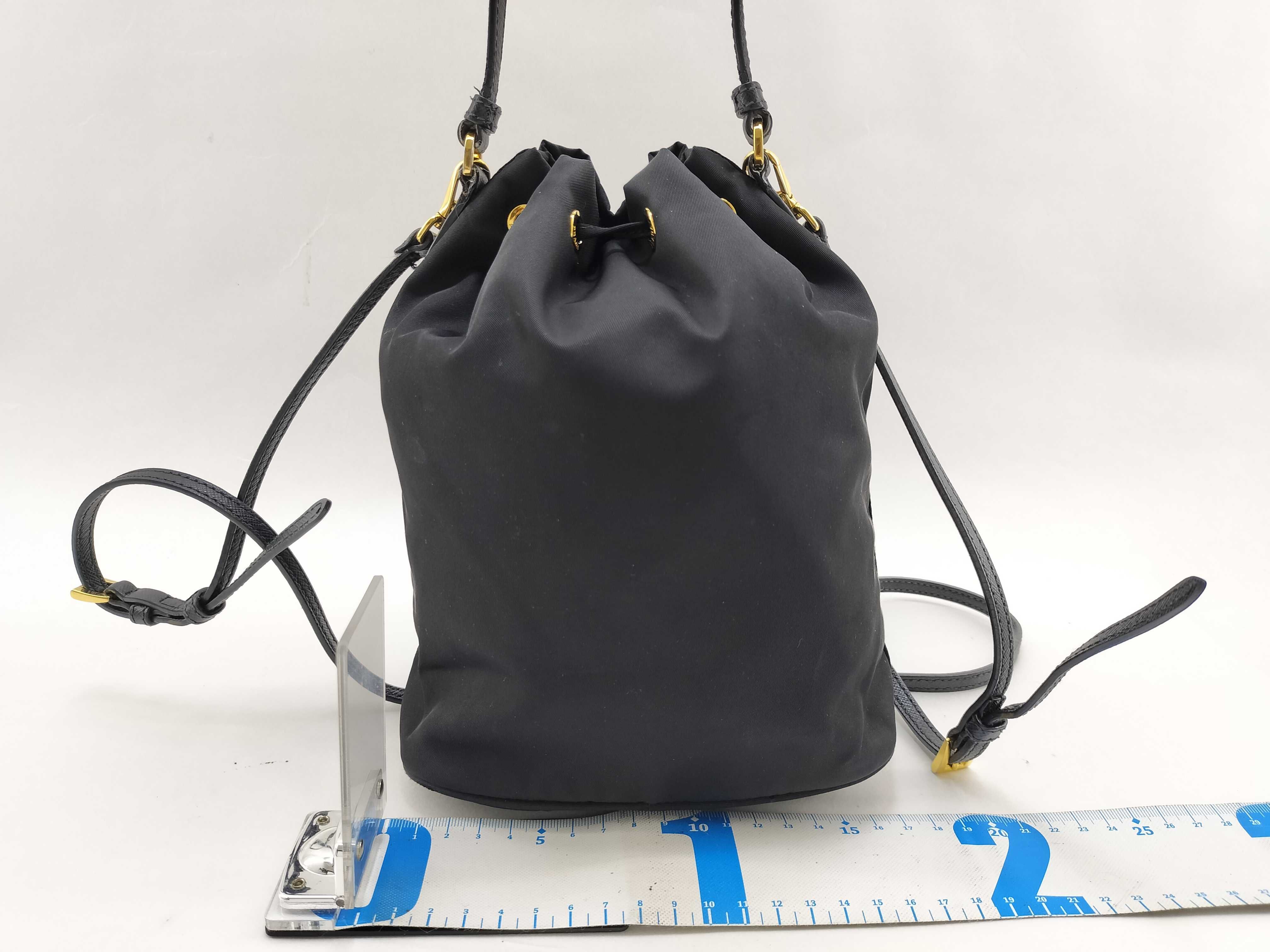 Nylon Prada Tessuto Nylon x Leather 2-Way Shoulder Bag Black Handbag — view 2