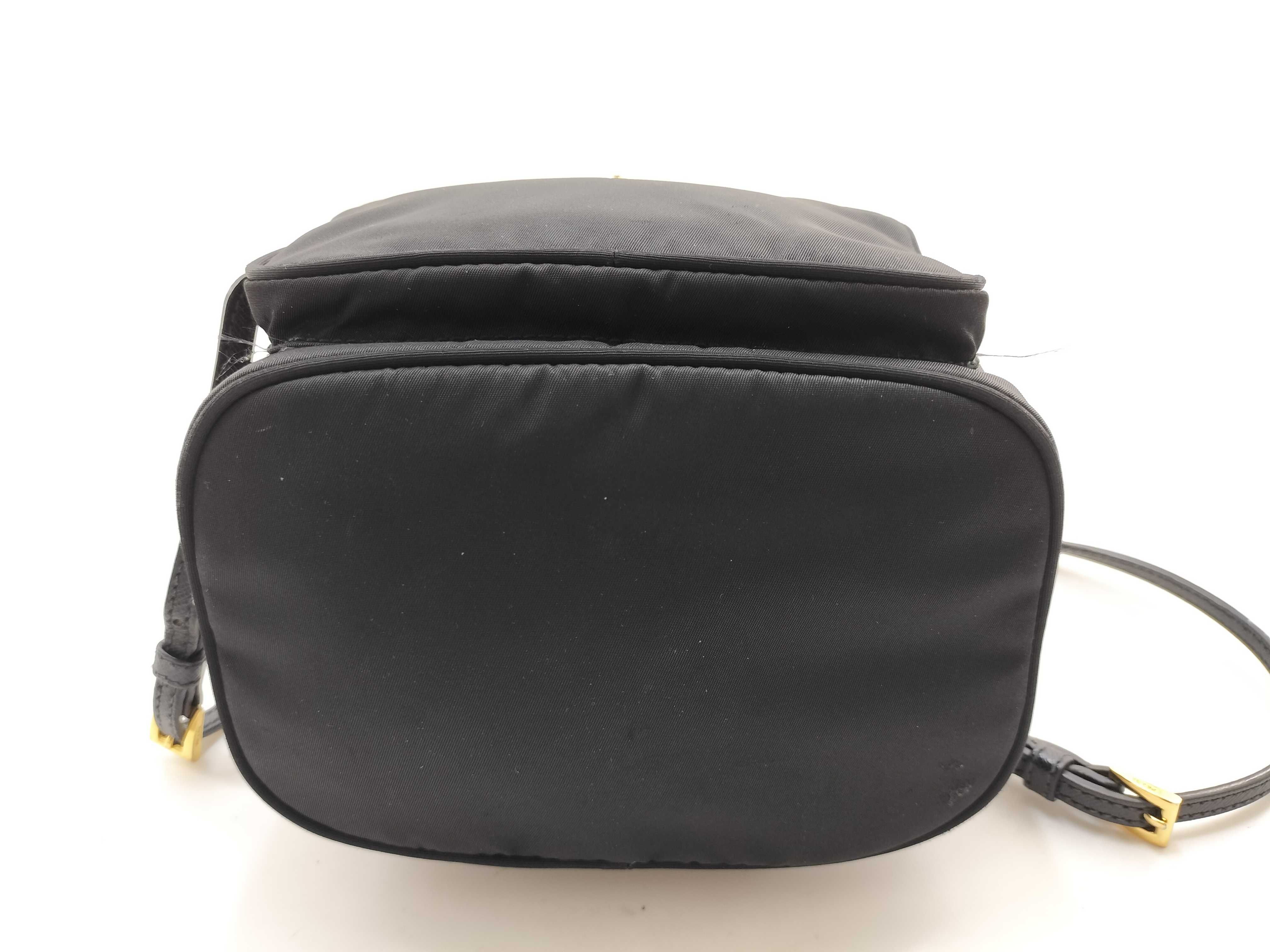 Nylon Prada Tessuto Nylon x Leather 2-Way Shoulder Bag Black Handbag — view 6