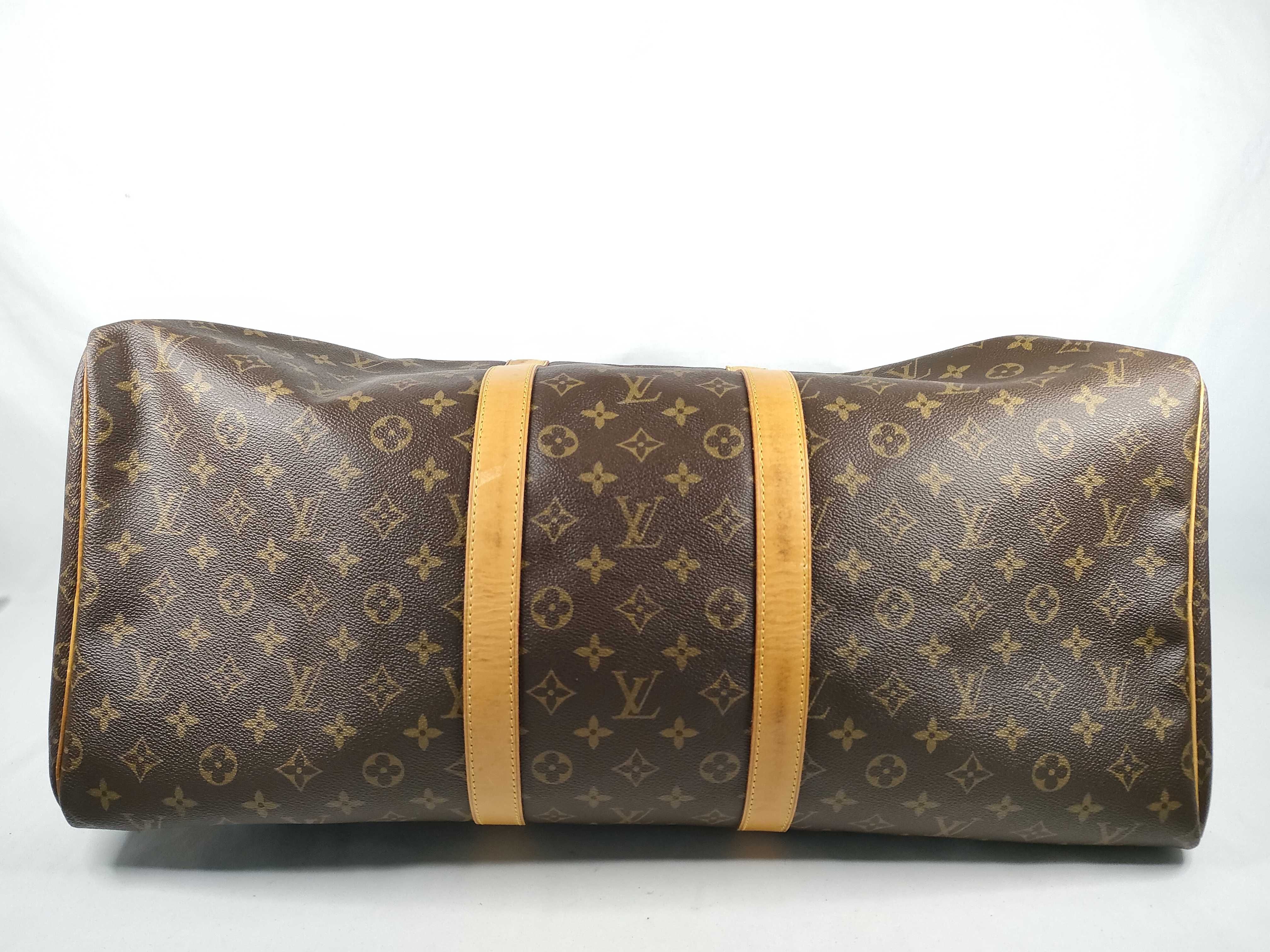 Monogram Keepall 55 M41424 FL0030 Brown (Some discoloration) Boston bag — view 7