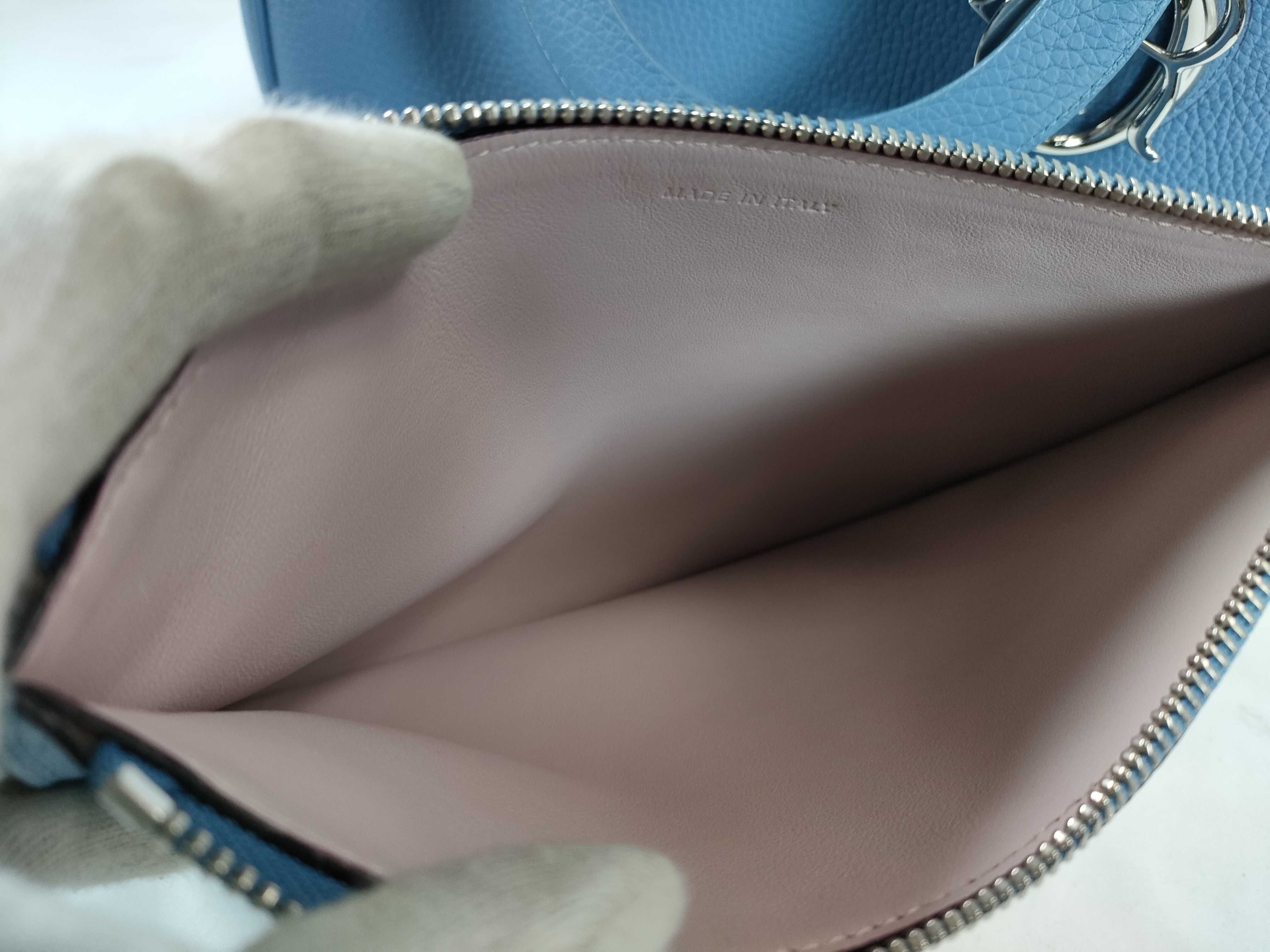Diorissimo Leather 2-Way Handbag Blue Handbag — view 14