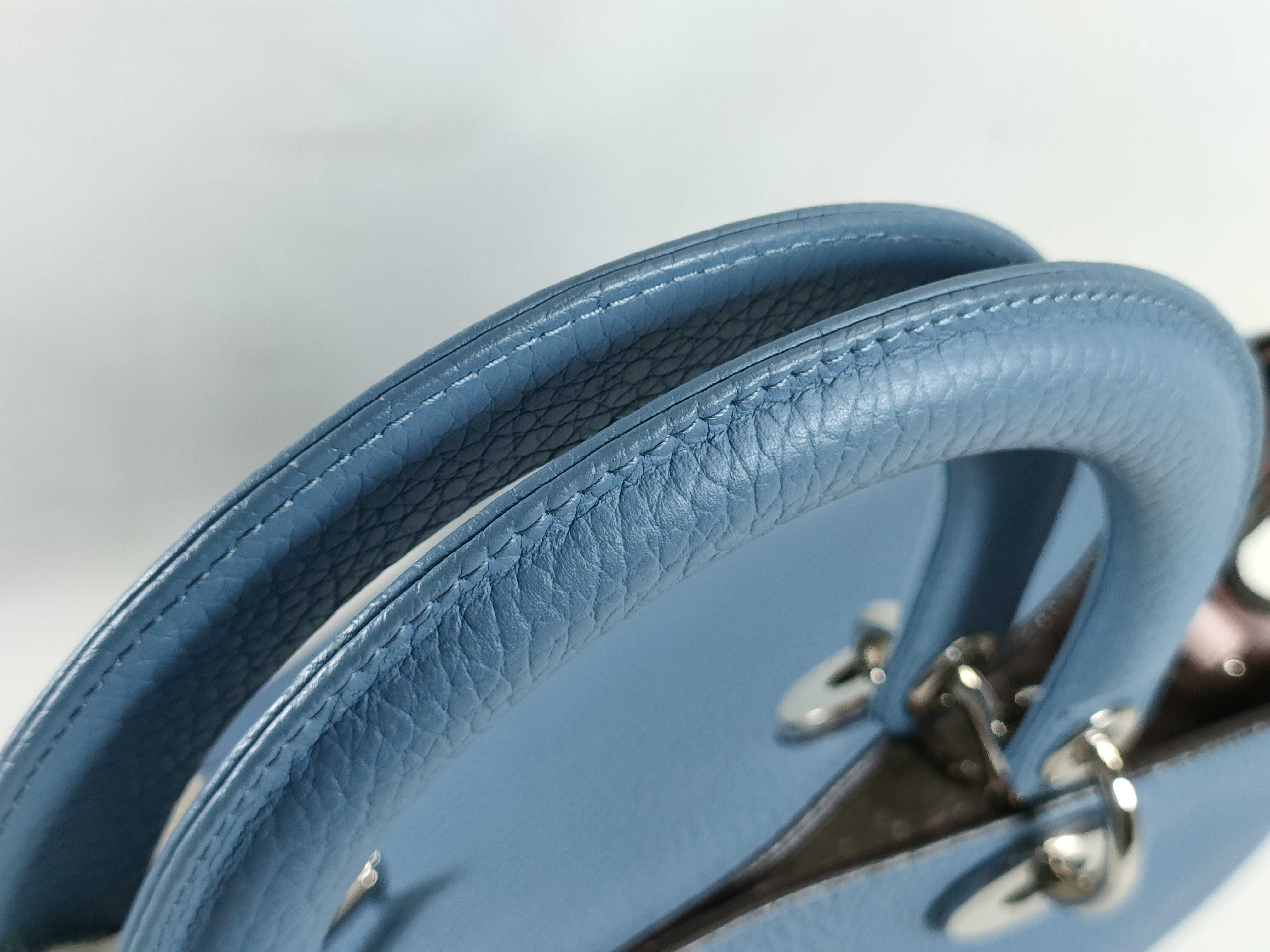 Diorissimo Leather 2-Way Handbag Blue Handbag — view 4