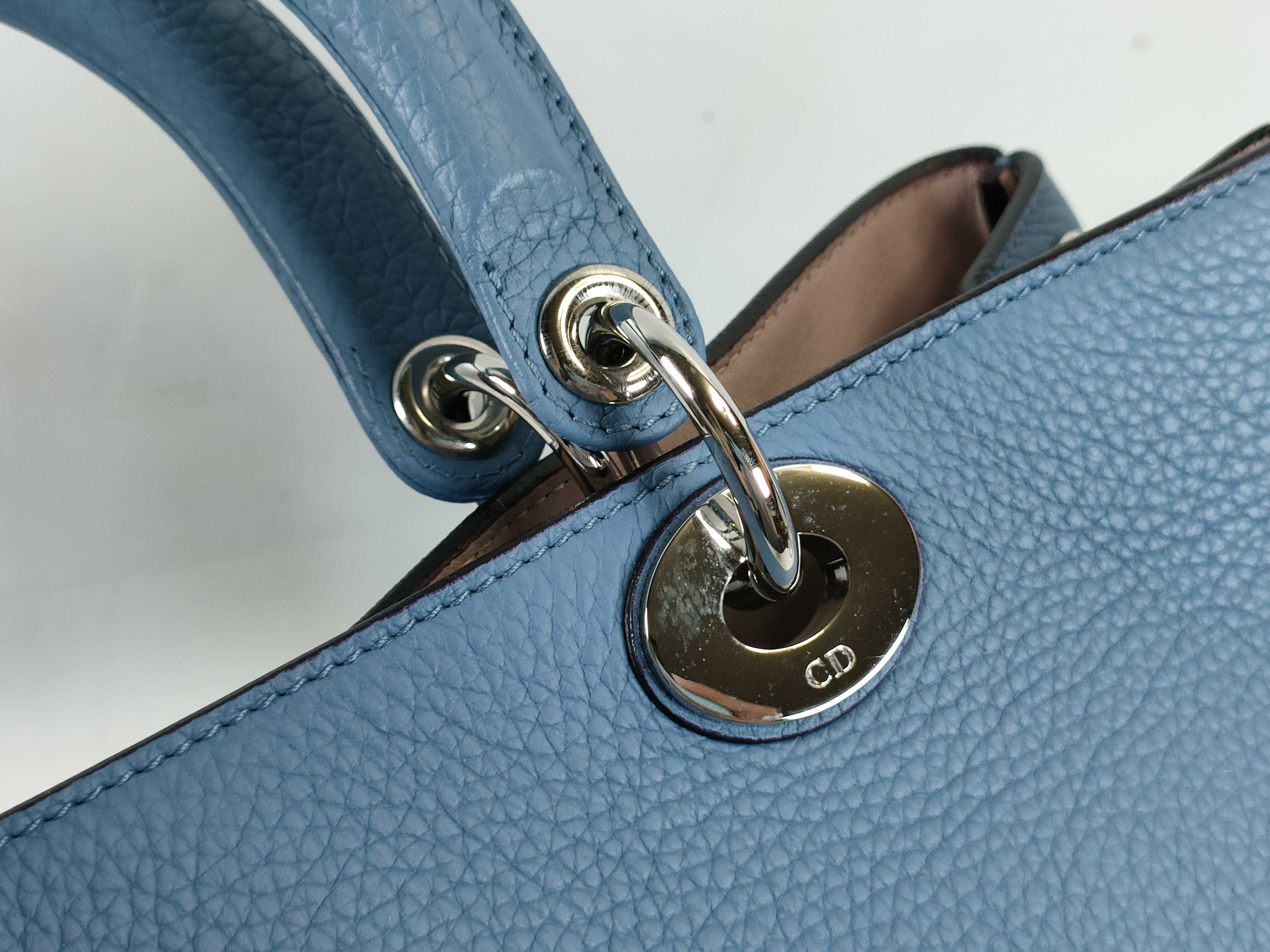 Diorissimo Leather 2-Way Handbag Blue Handbag — view 5