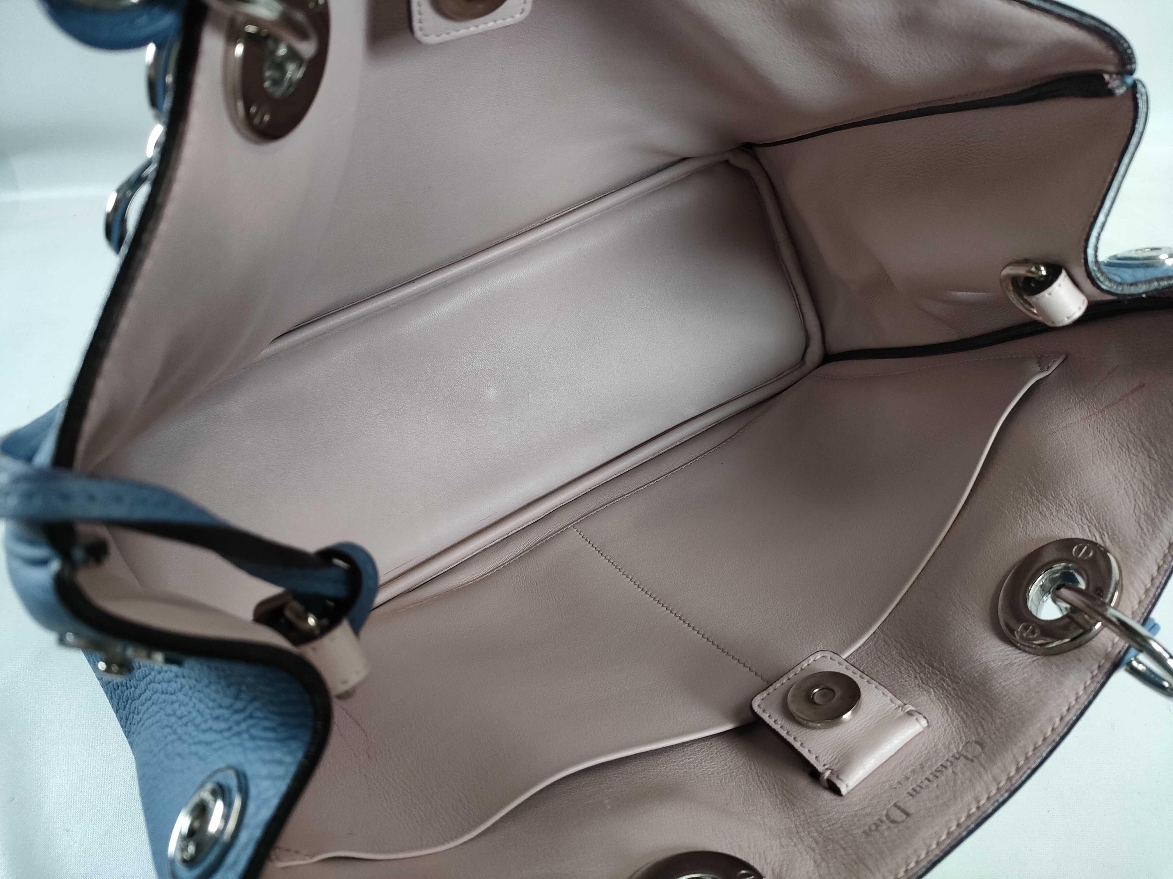 Diorissimo Leather 2-Way Handbag Blue Handbag — view 9