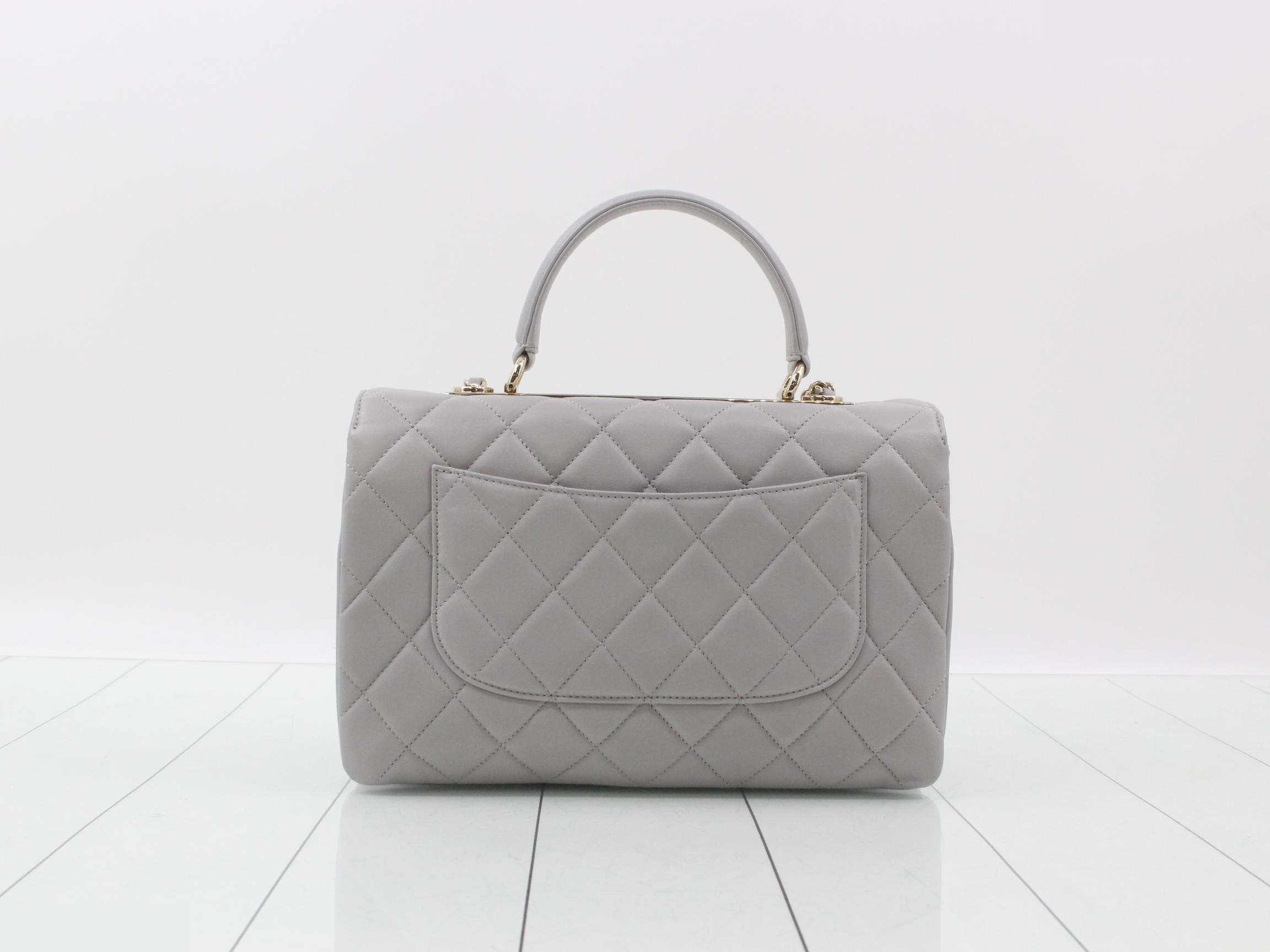 2-WAY Gray Handbag, Chain Shoulder Bag — view 2