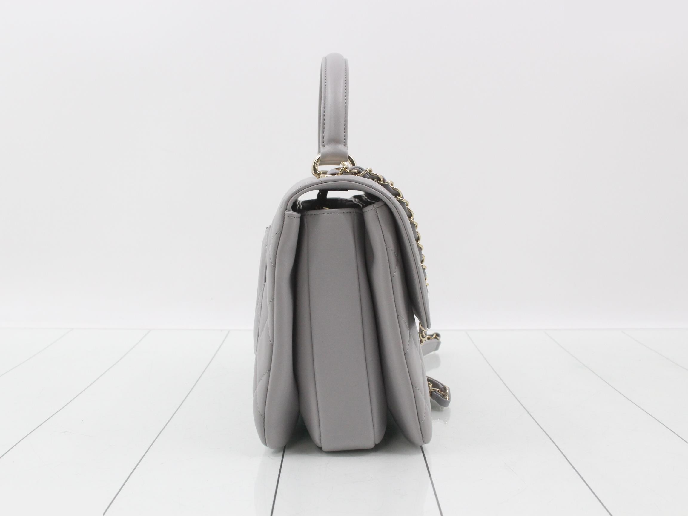 2-WAY Gray Handbag, Chain Shoulder Bag — view 4