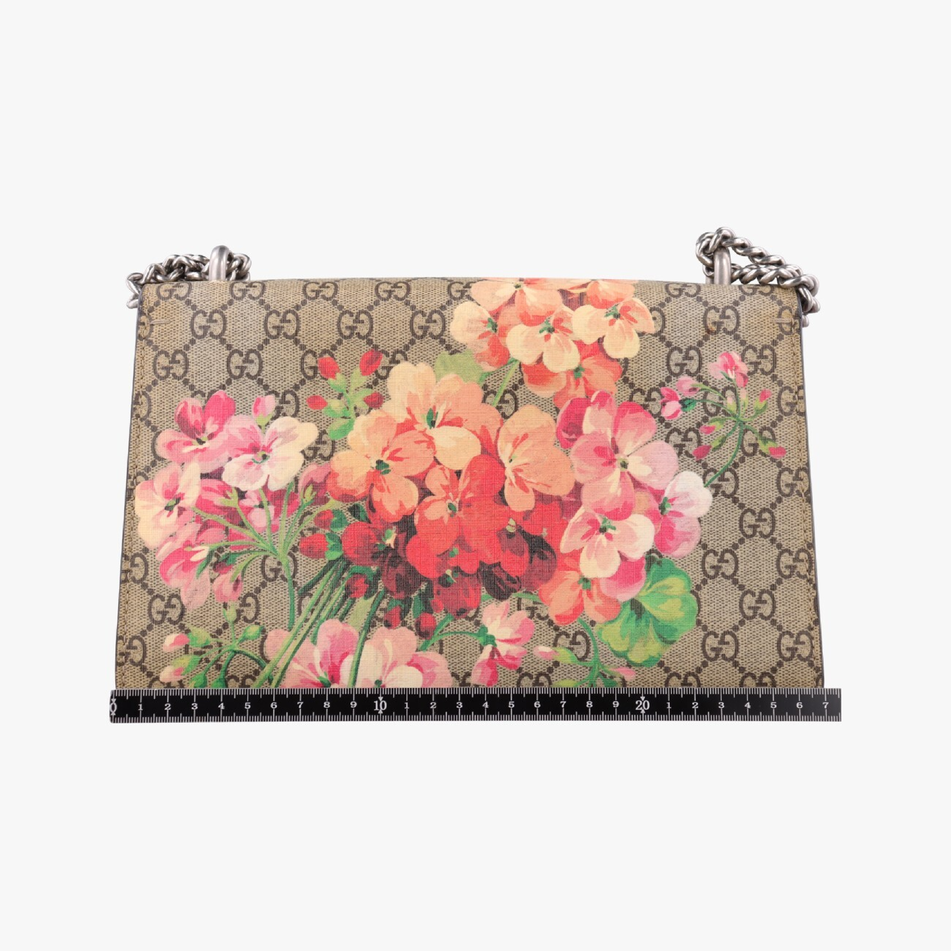 Dionysus Shoulder Bag, Beige x Red x Multi, PVC Coated Canvas x Suede, 400249 C01886078 — view 2