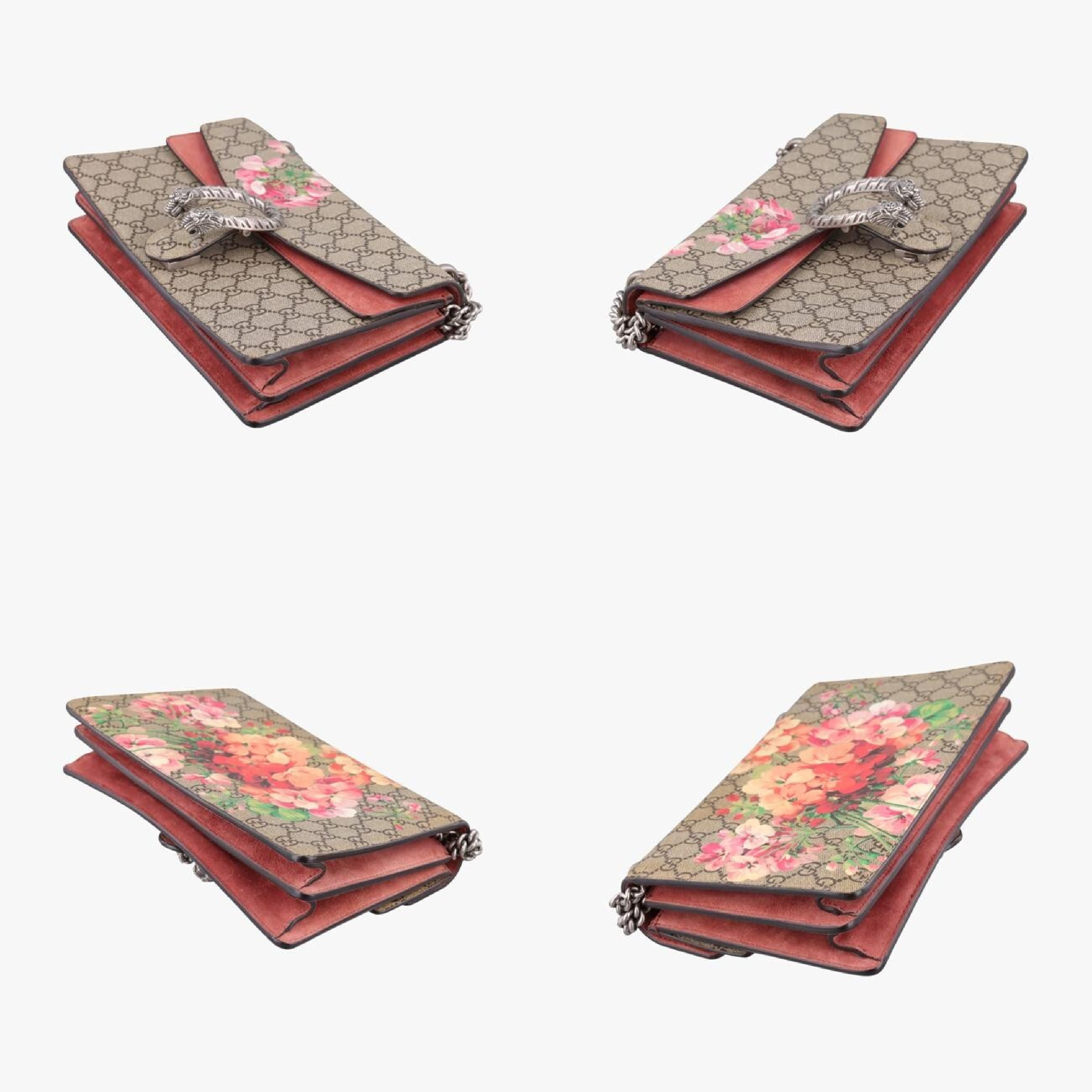 Dionysus Shoulder Bag, Beige x Red x Multi, PVC Coated Canvas x Suede, 400249 C01886078 — view 4