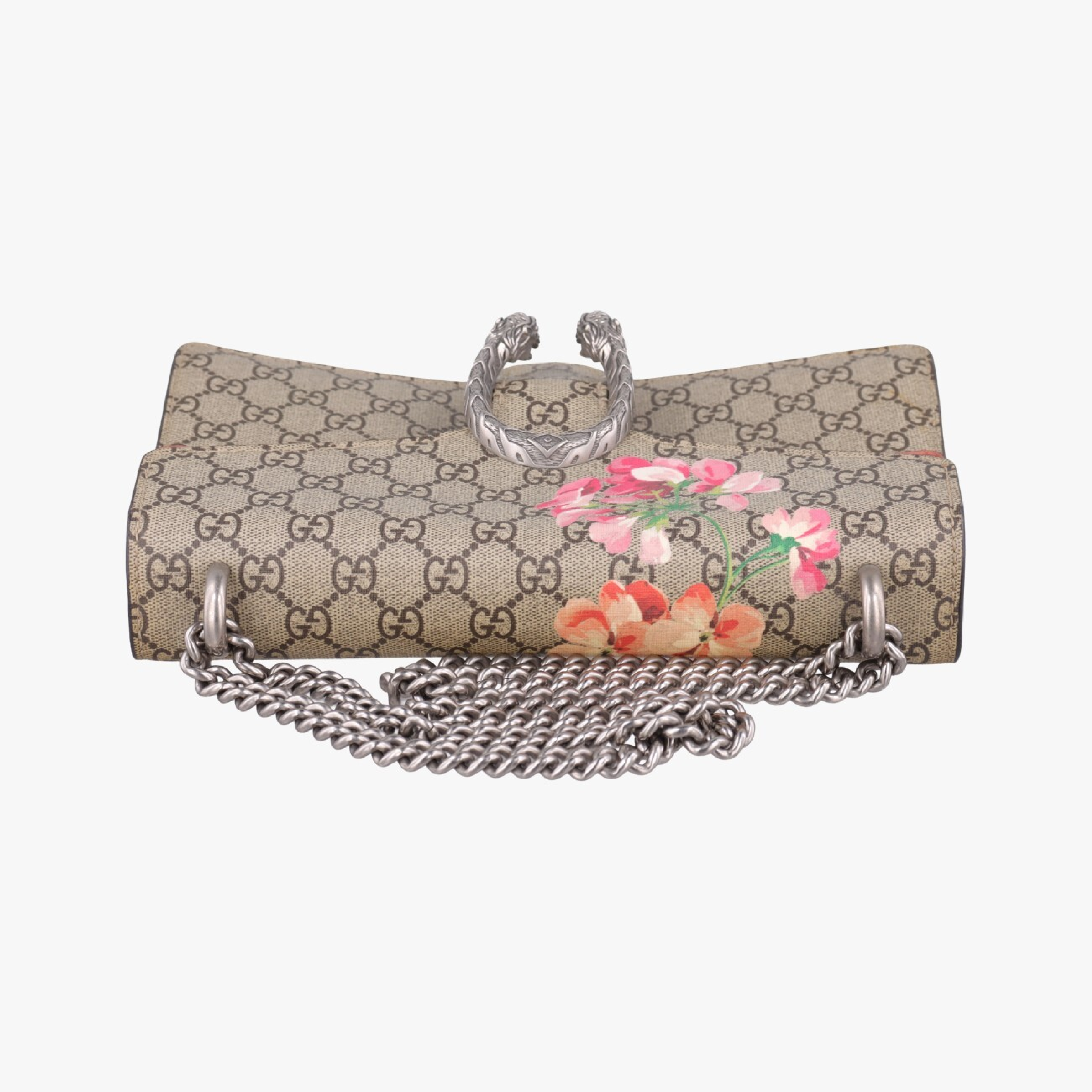 Dionysus Shoulder Bag, Beige x Red x Multi, PVC Coated Canvas x Suede, 400249 C01886078 — view 5