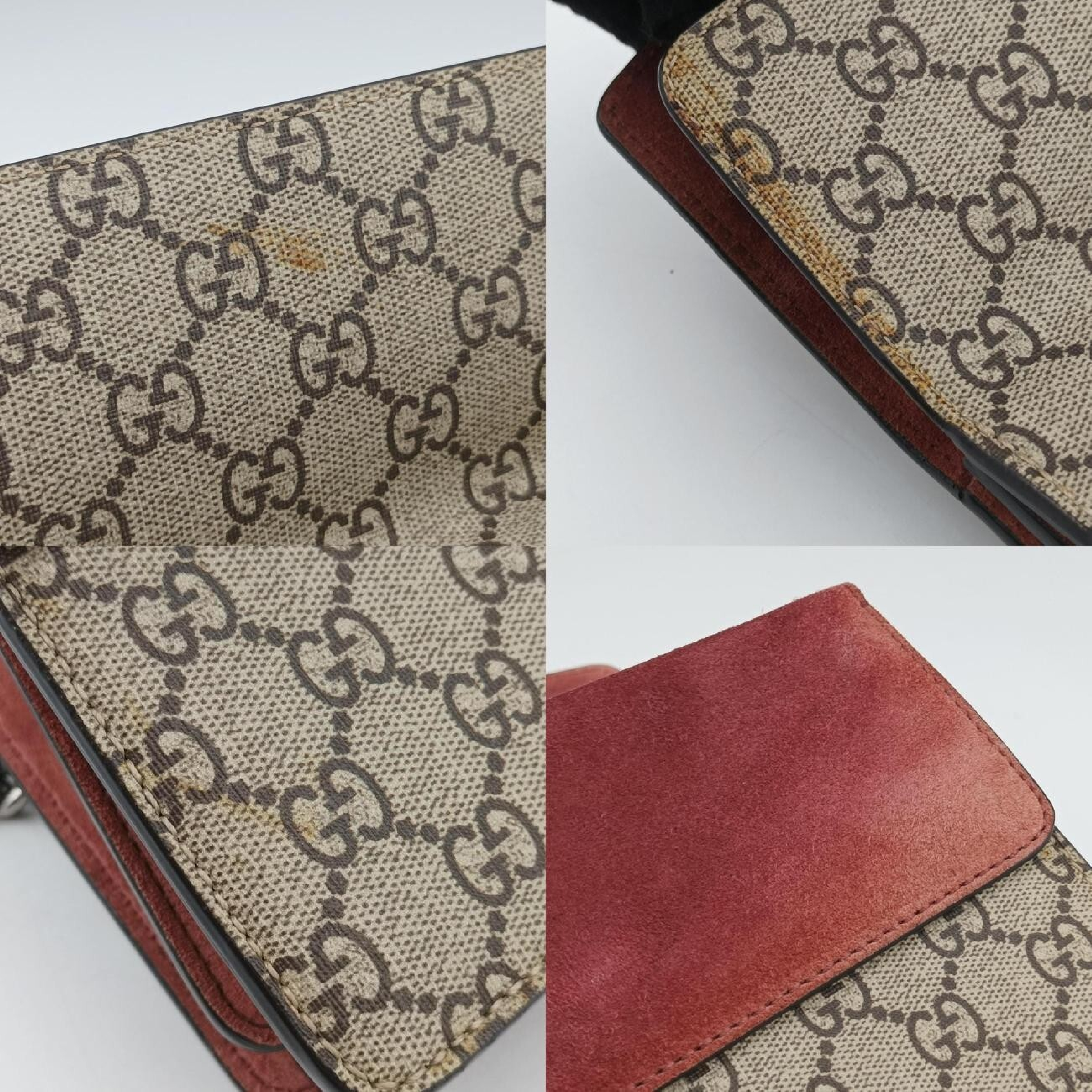 Dionysus Shoulder Bag, Beige x Red x Multi, PVC Coated Canvas x Suede, 400249 C01886078 — view 10