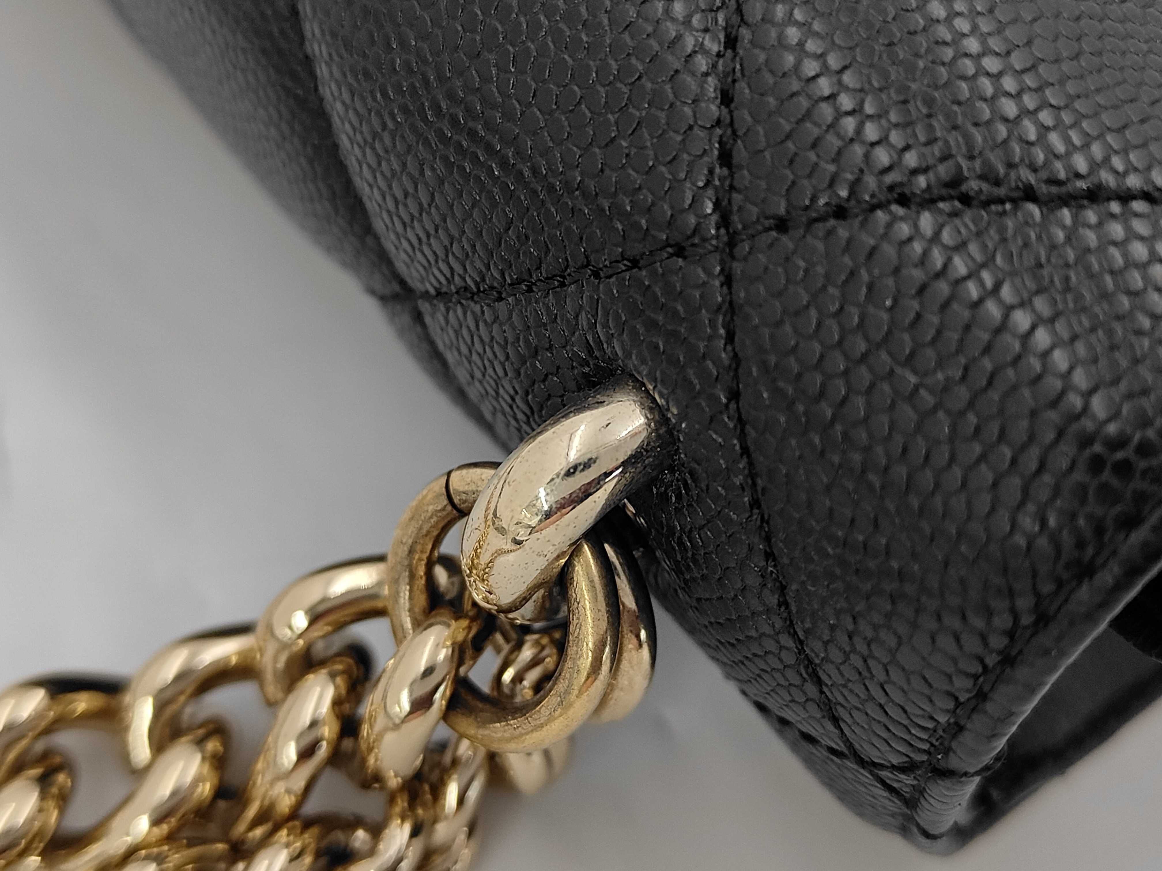 Matelassé Caviar Skin Shoulder Bag — view 7
