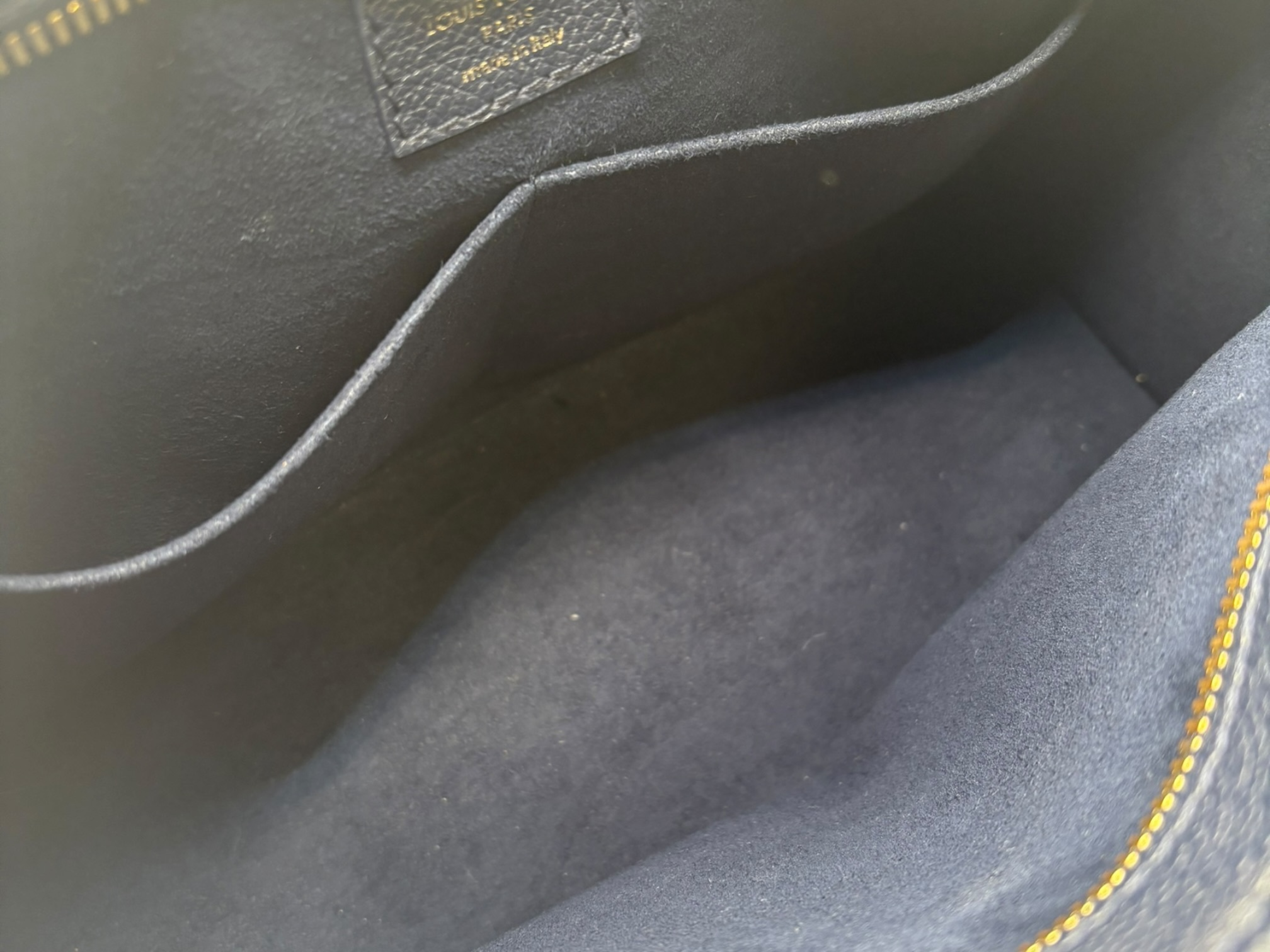 Monogram Popincourt MM Leather Handbag (Navy) — view 7