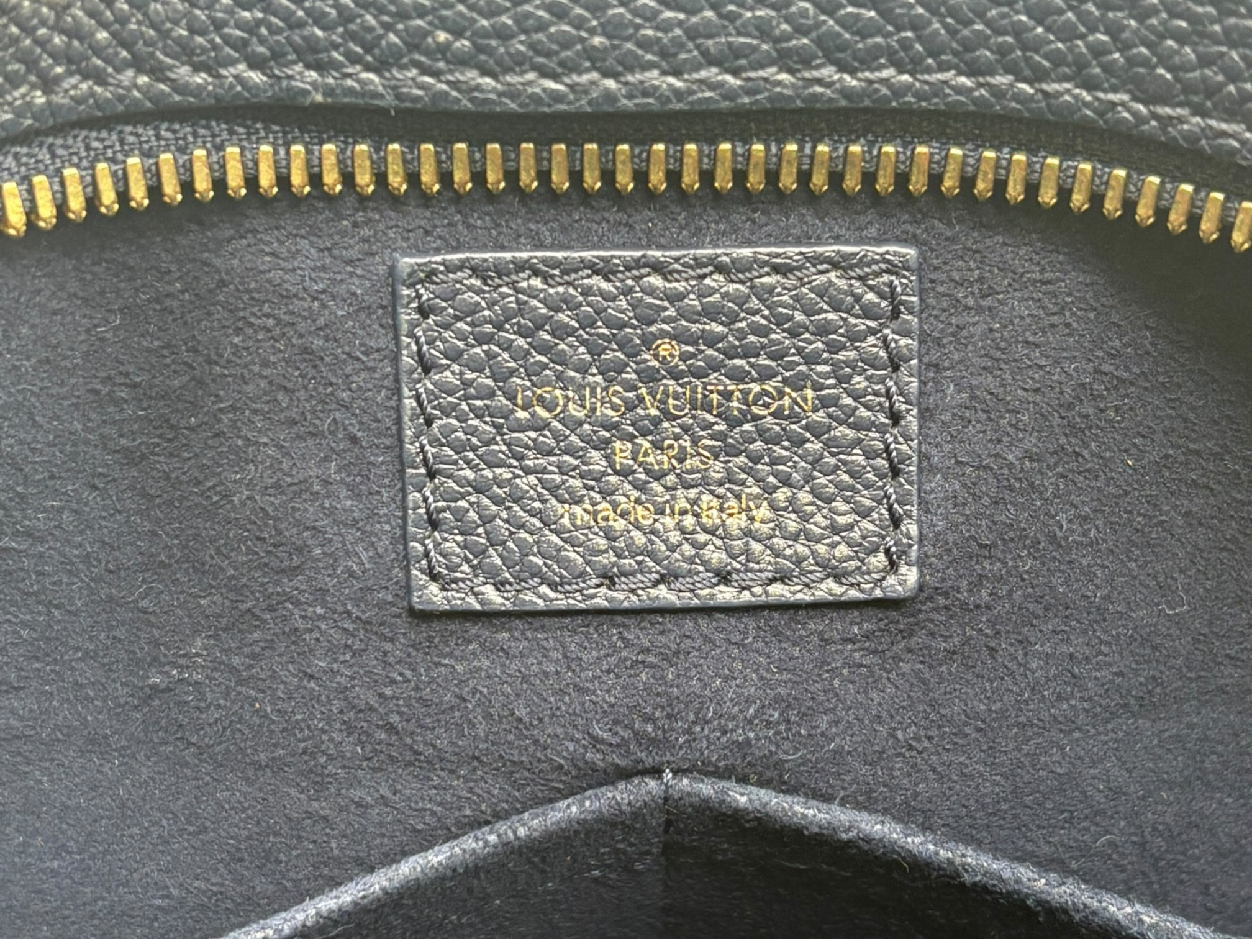 Monogram Popincourt MM Leather Handbag (Navy) — view 8