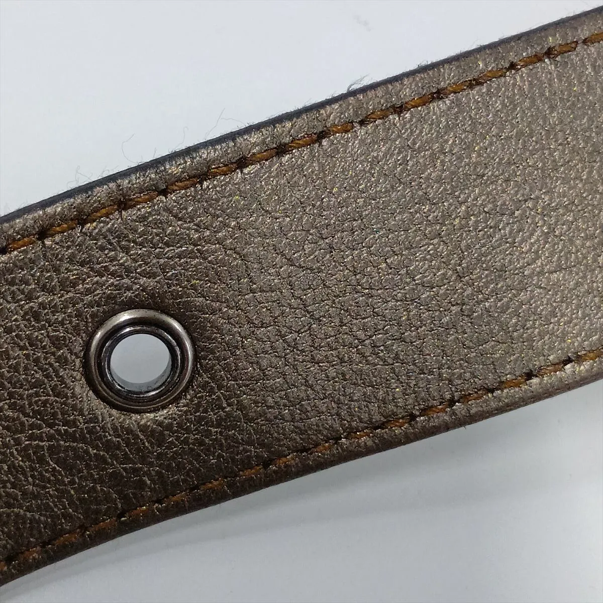 Gaucho Leather Shoulder Bag, Gold — view 14
