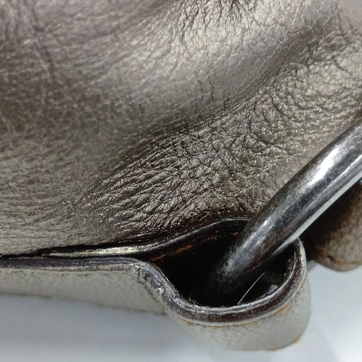 Gaucho Leather Shoulder Bag, Gold — view 15