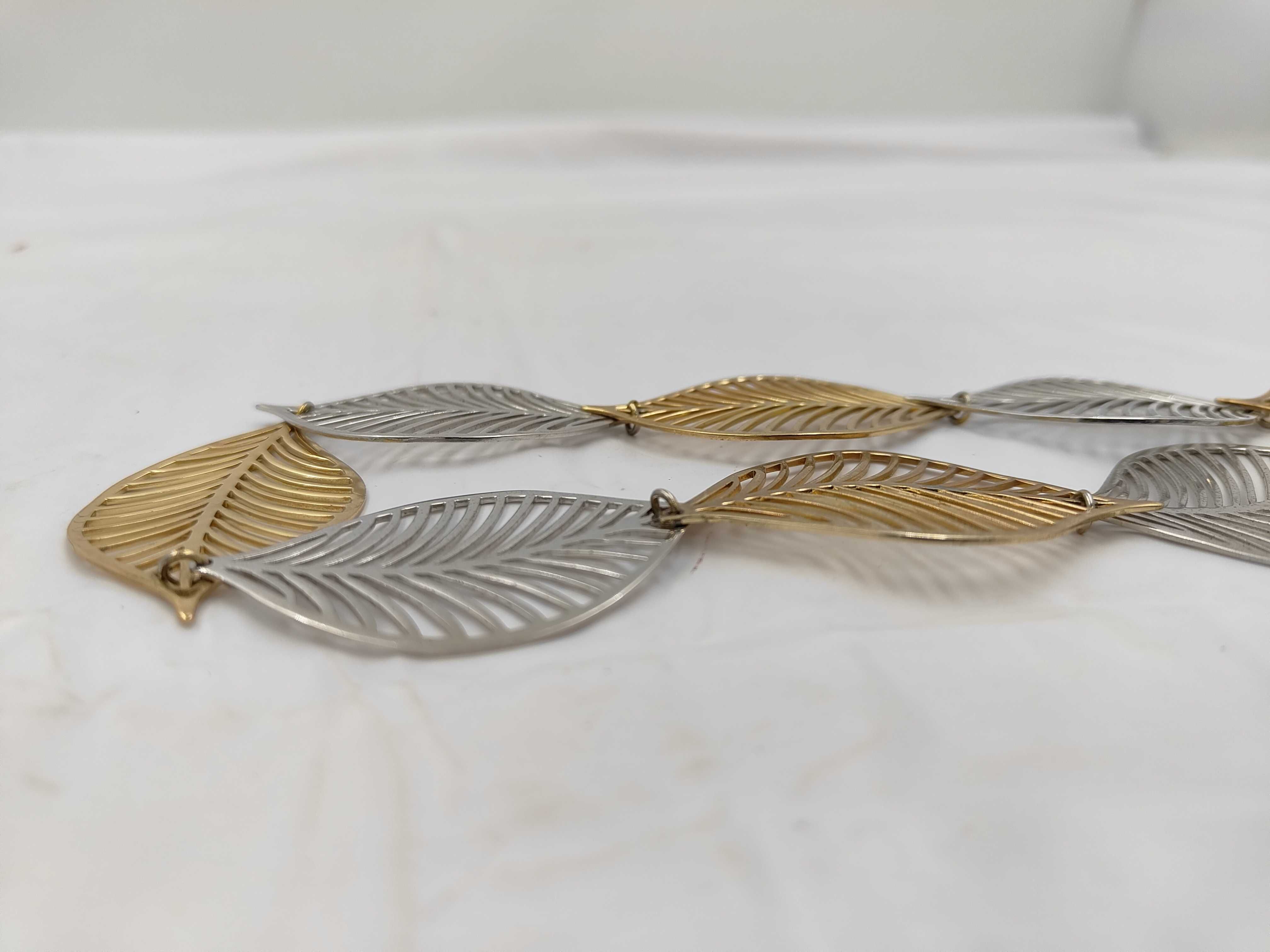 Leaf Necklace, Gold and Silver — view 3