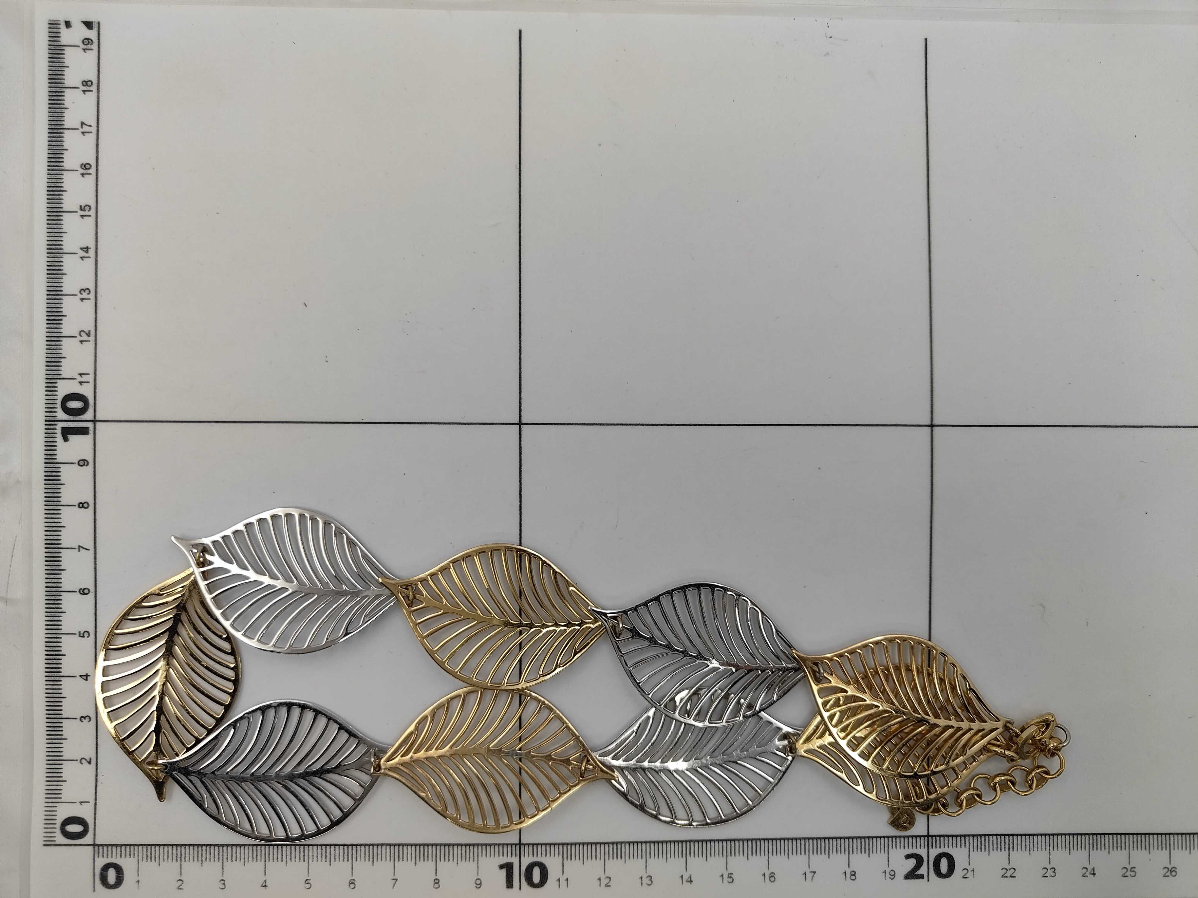 Leaf Necklace, Gold and Silver — view 6