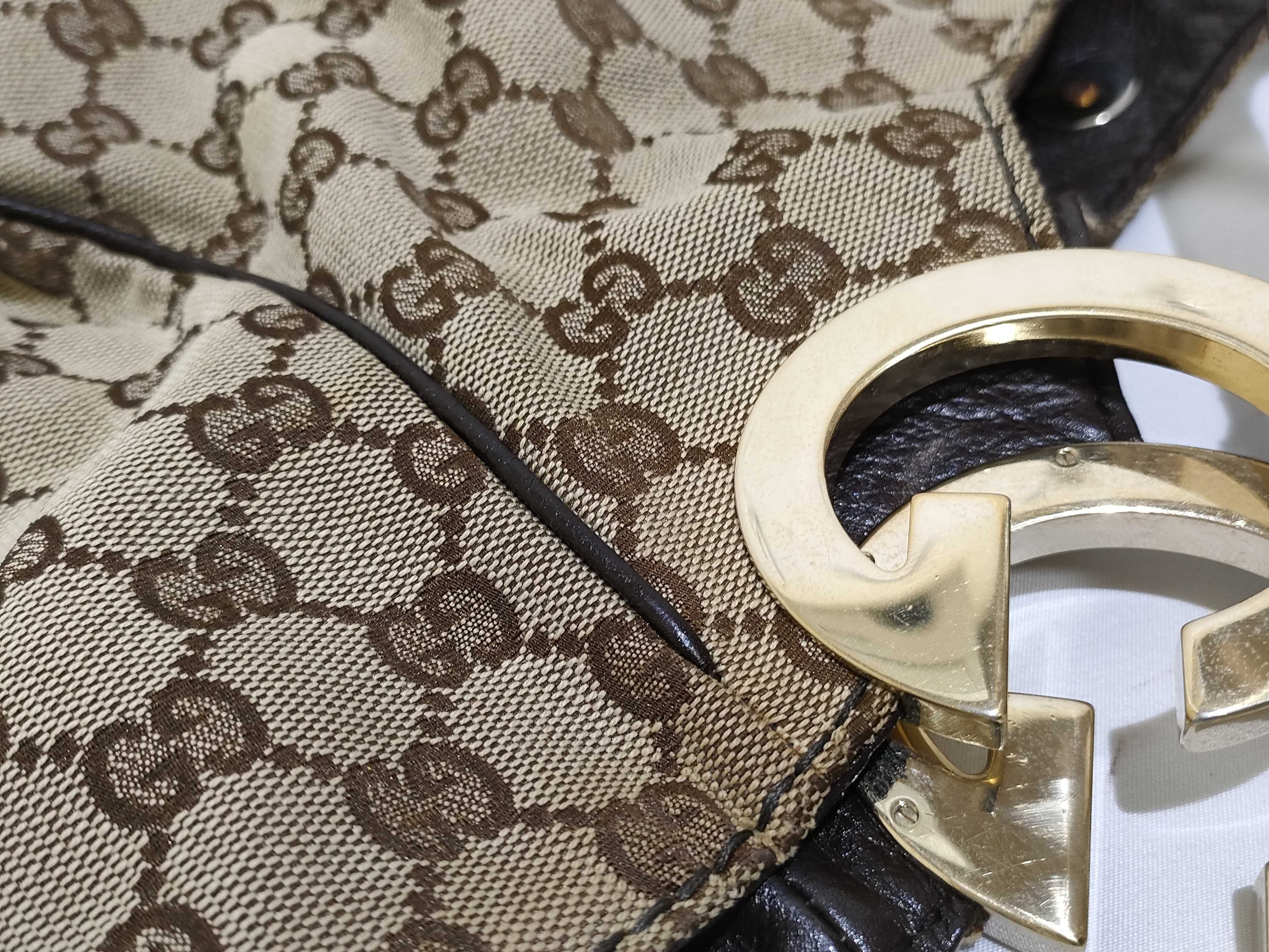 GG Canvas Semi-Shoulder Bag with Hardware — view 14