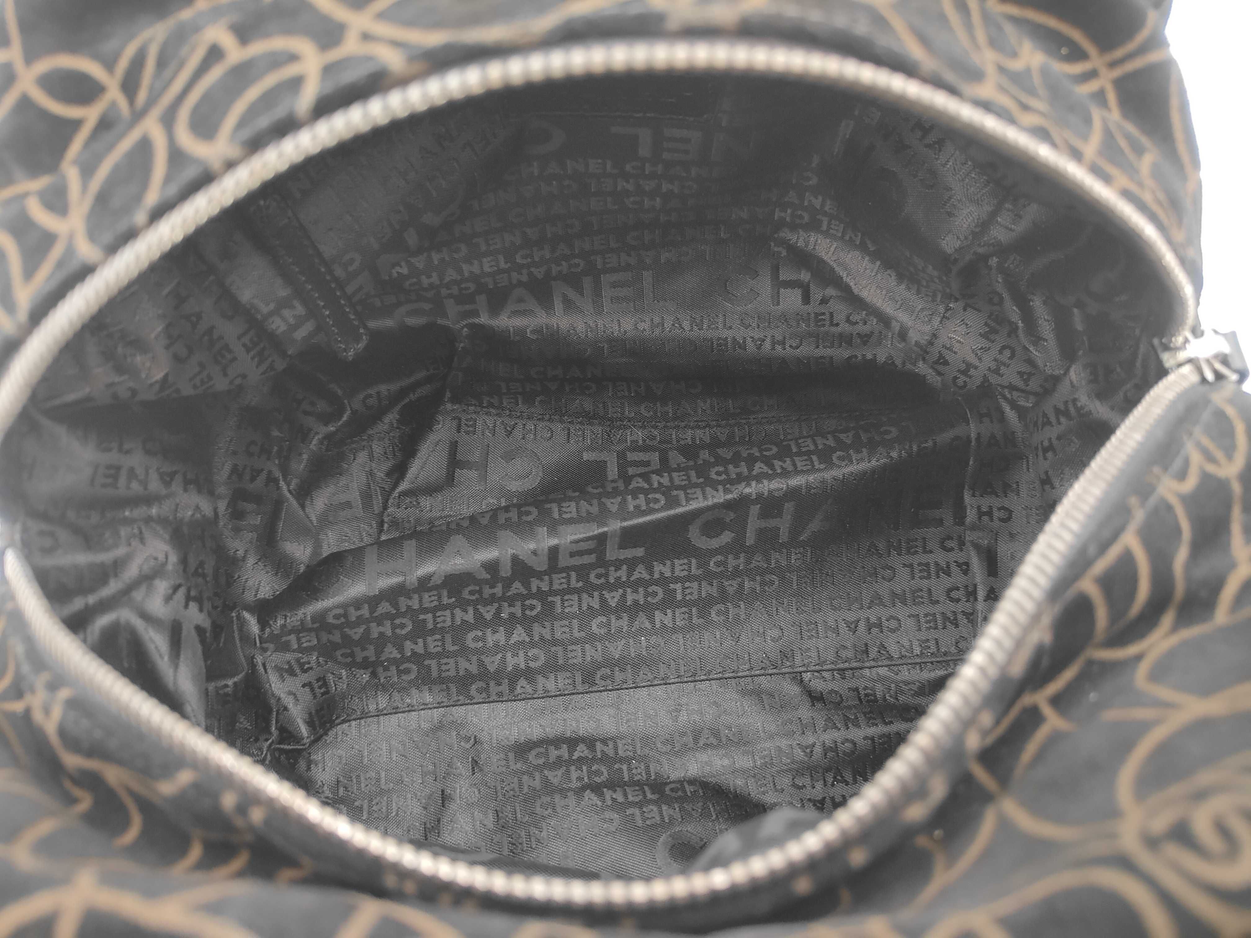 Suede Camellia Pattern Chain Shoulder Bag — view 8