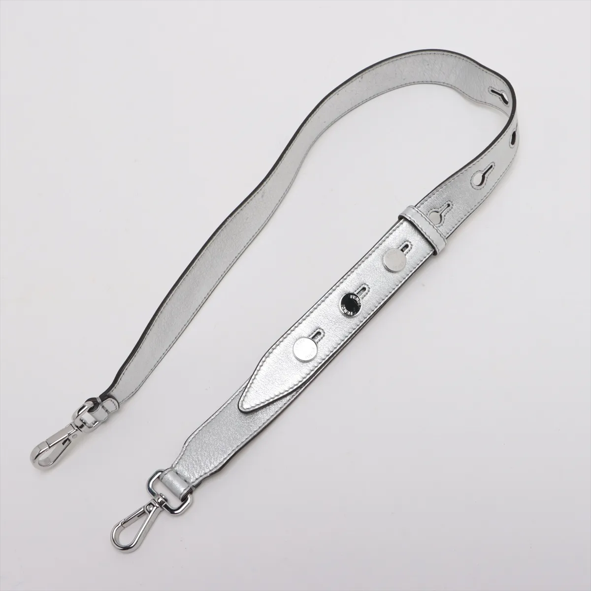 Can You Leather Shoulder Bag, Silver, without strap — view 5
