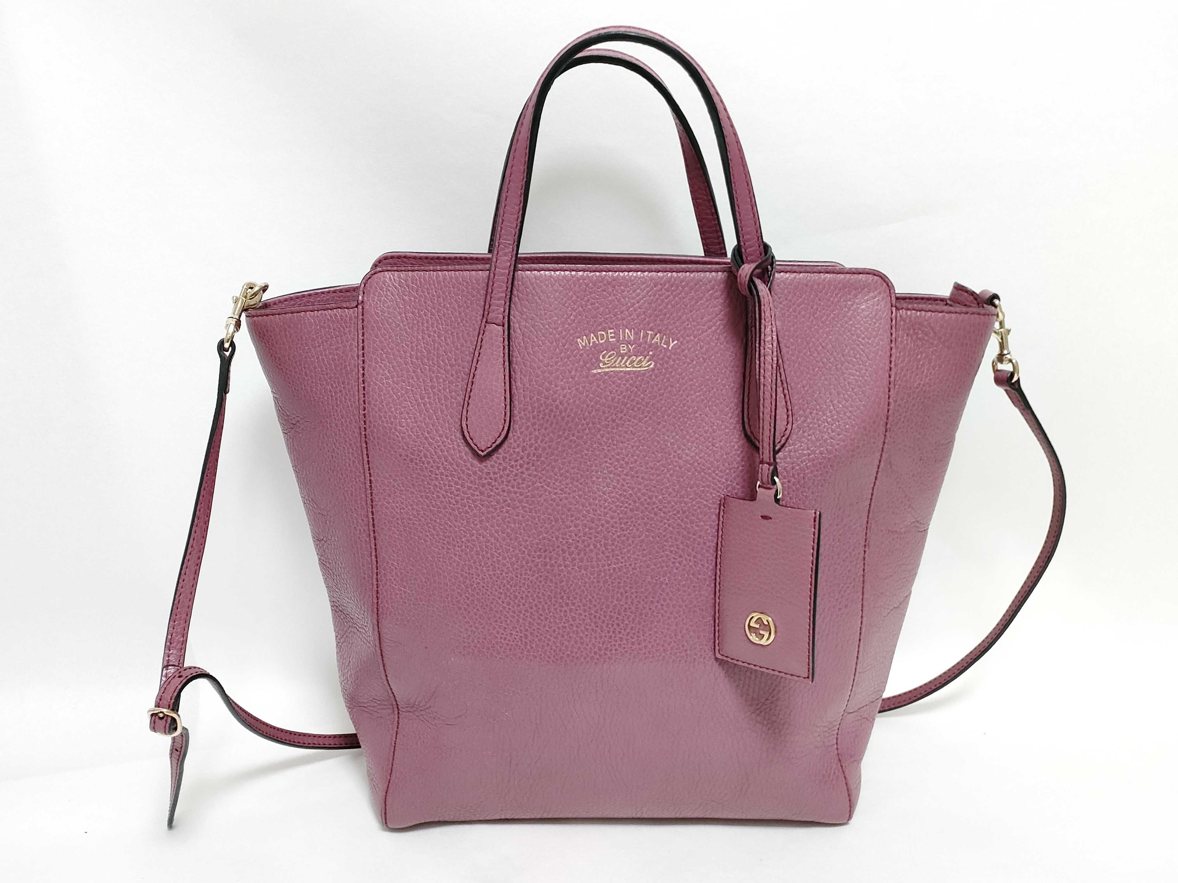 368824 Leather 2-Way Tote Bag