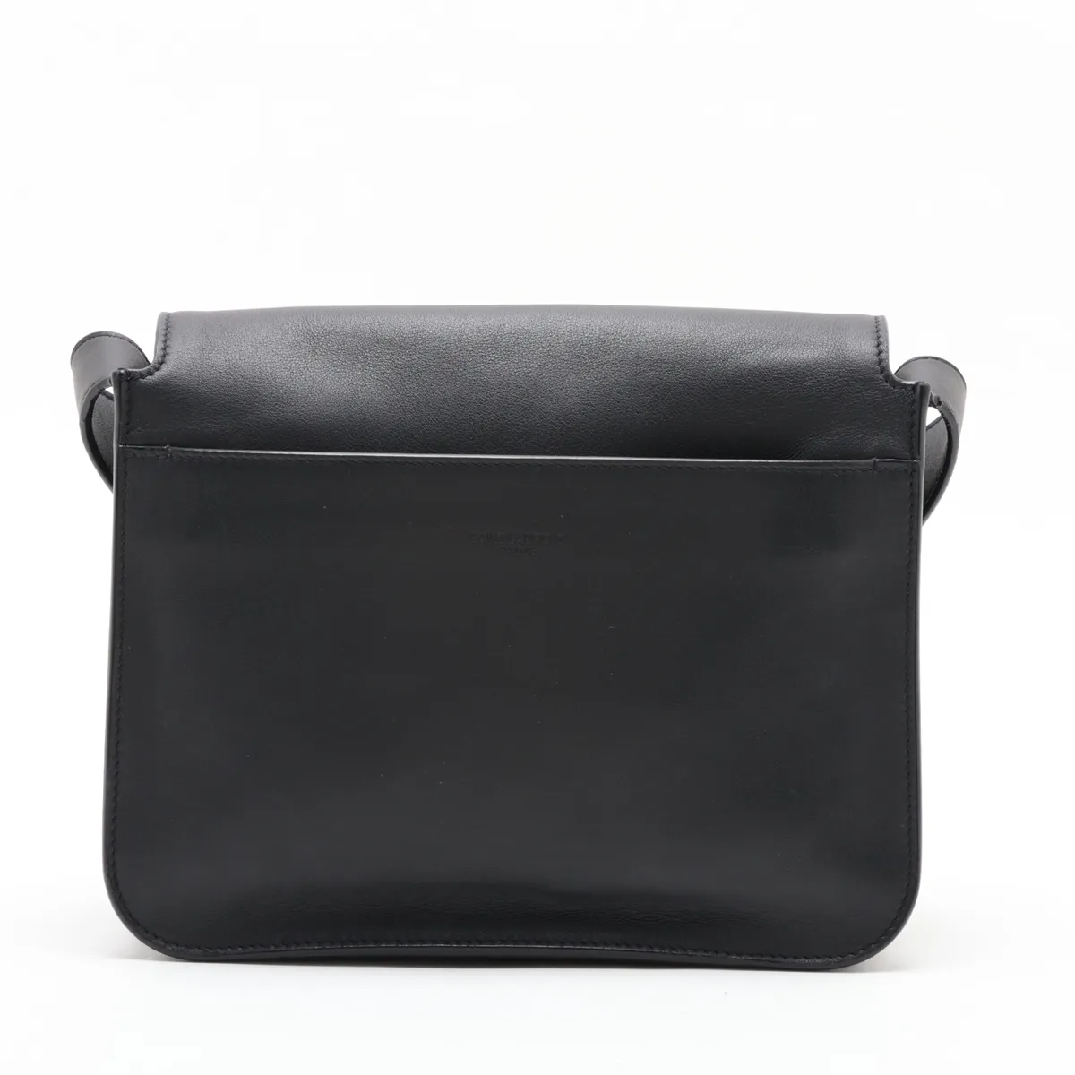 Leather Shoulder Bag, Black — view 2