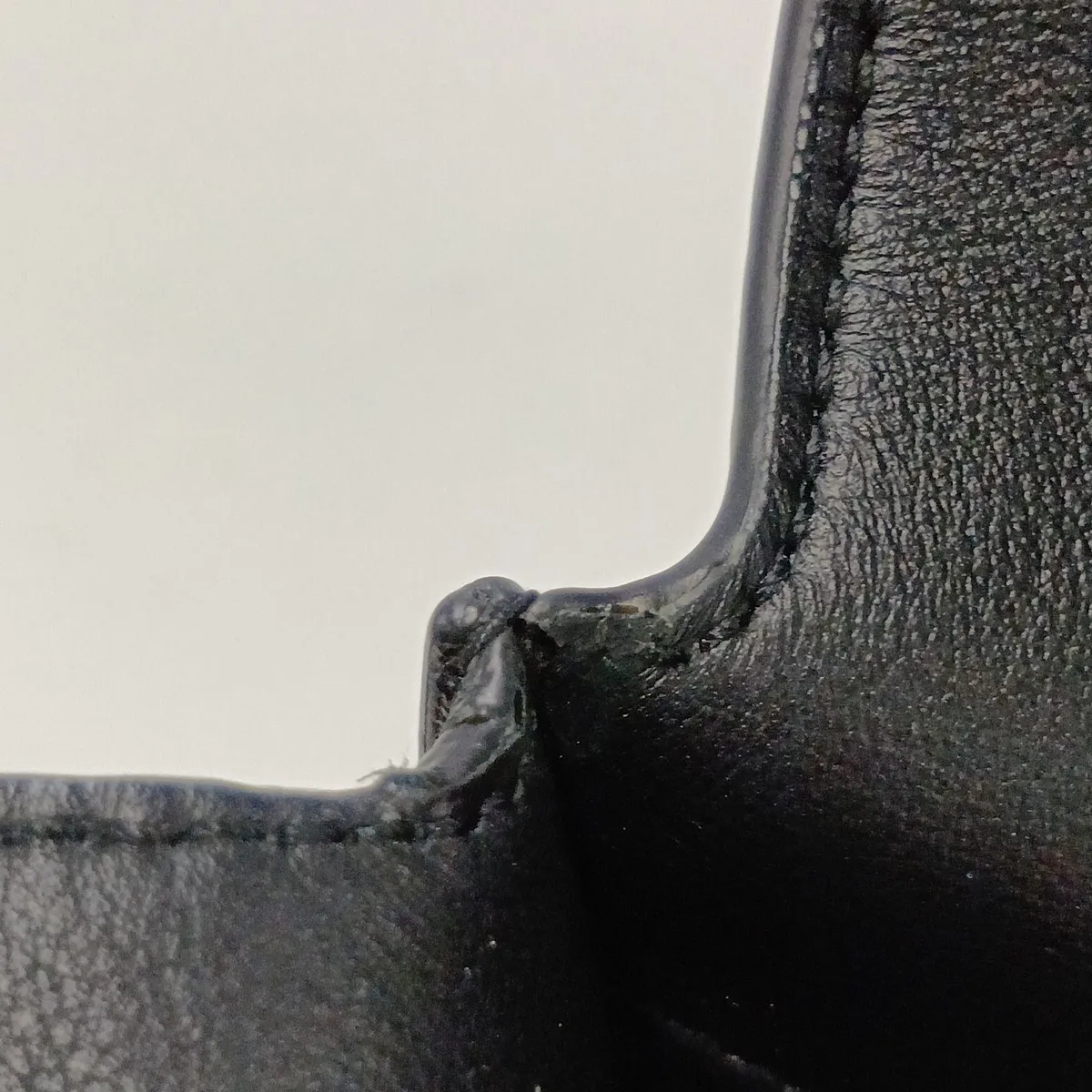 Leather Shoulder Bag, Black — view 12