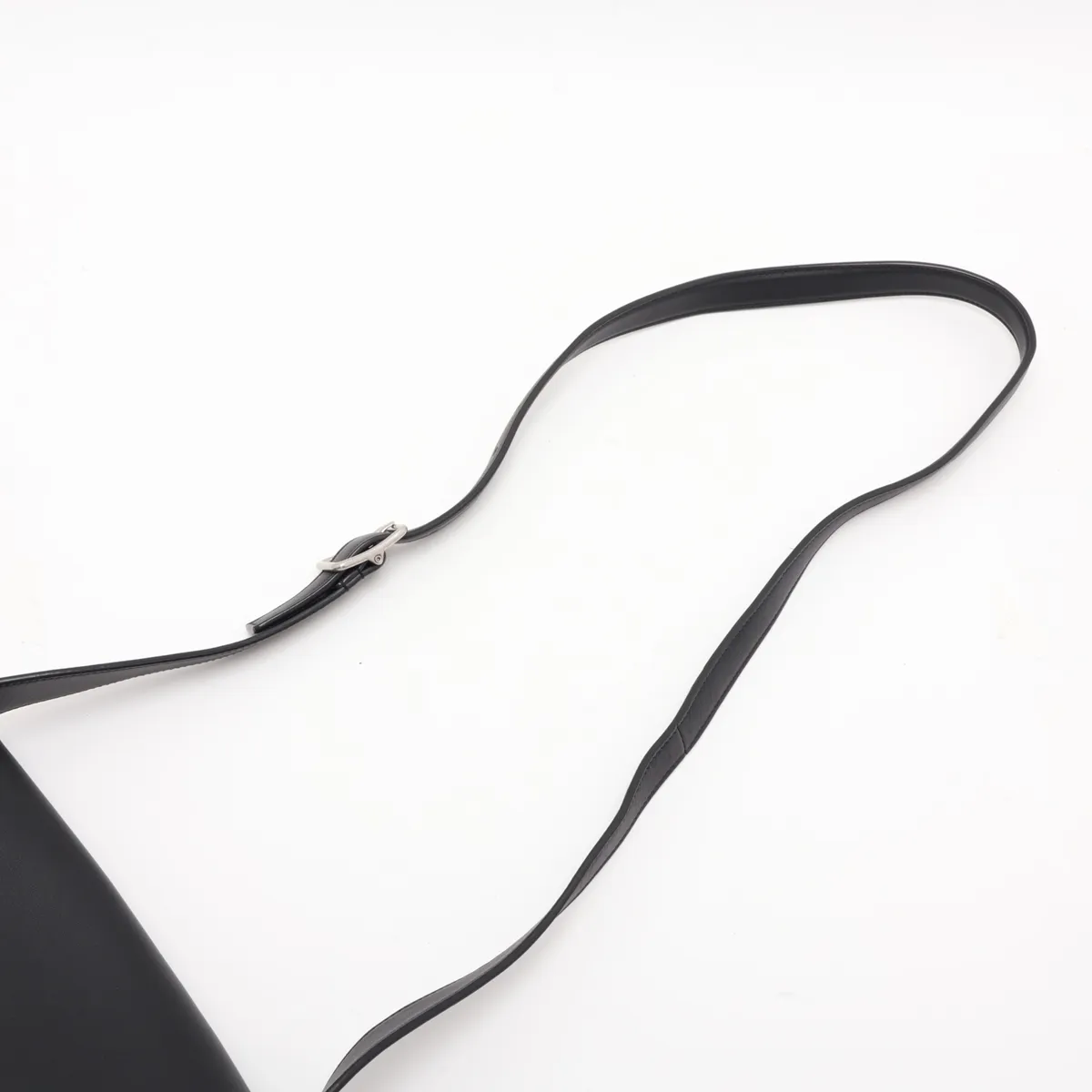 Leather Shoulder Bag, Black — view 5