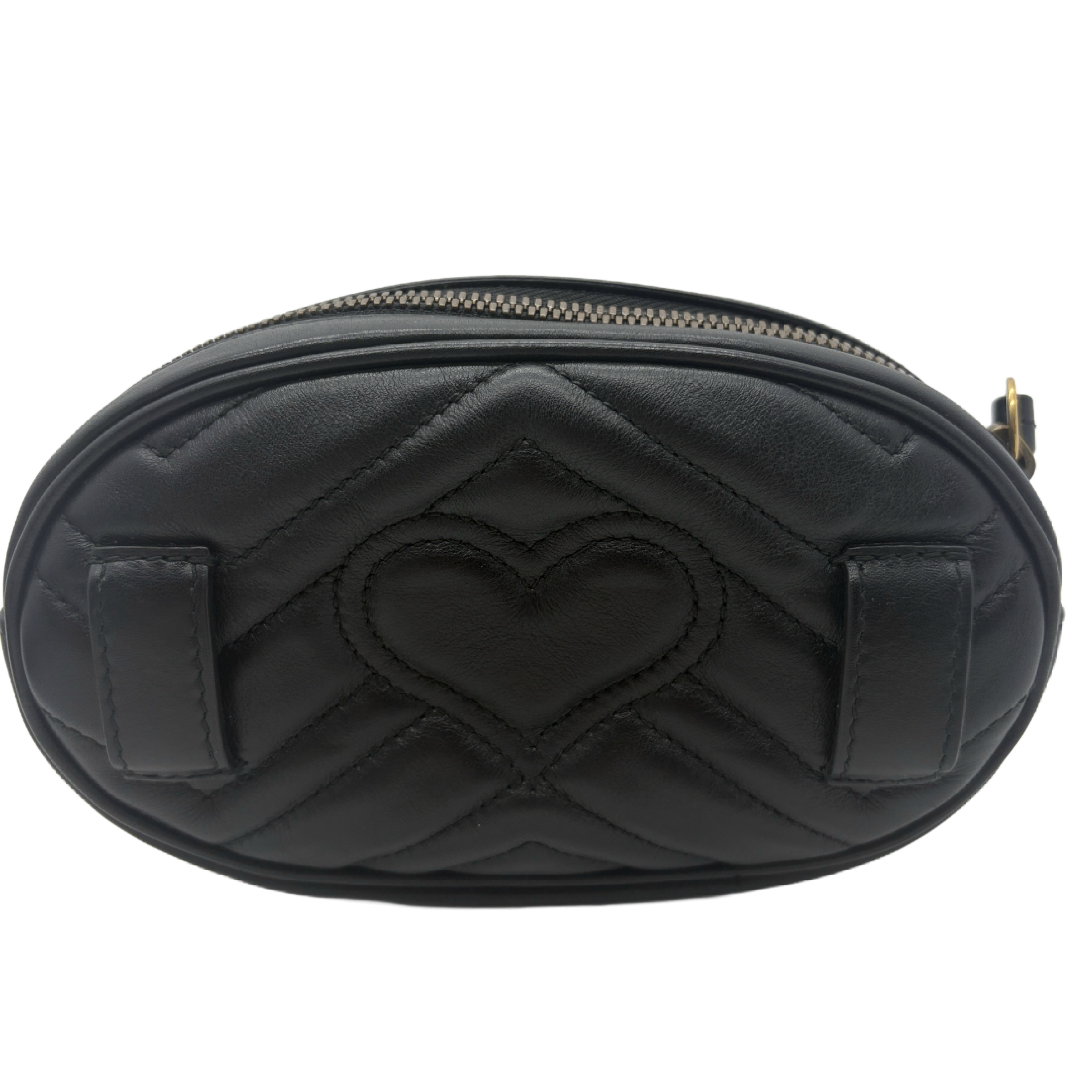 GG Marmont Quilted Leather Belt Bag, Black Shoulder Bag — view 2