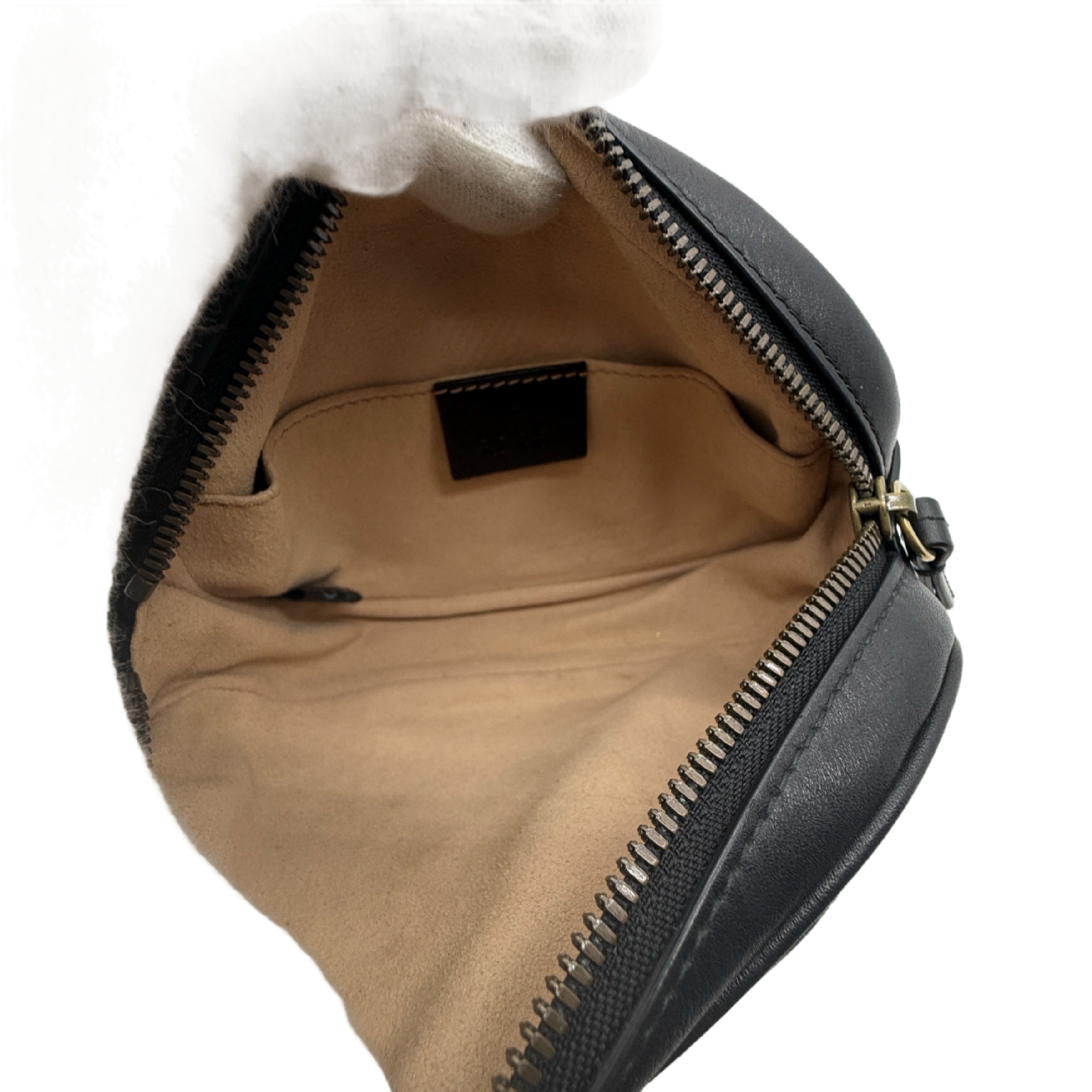 GG Marmont Quilted Leather Belt Bag, Black Shoulder Bag — view 7