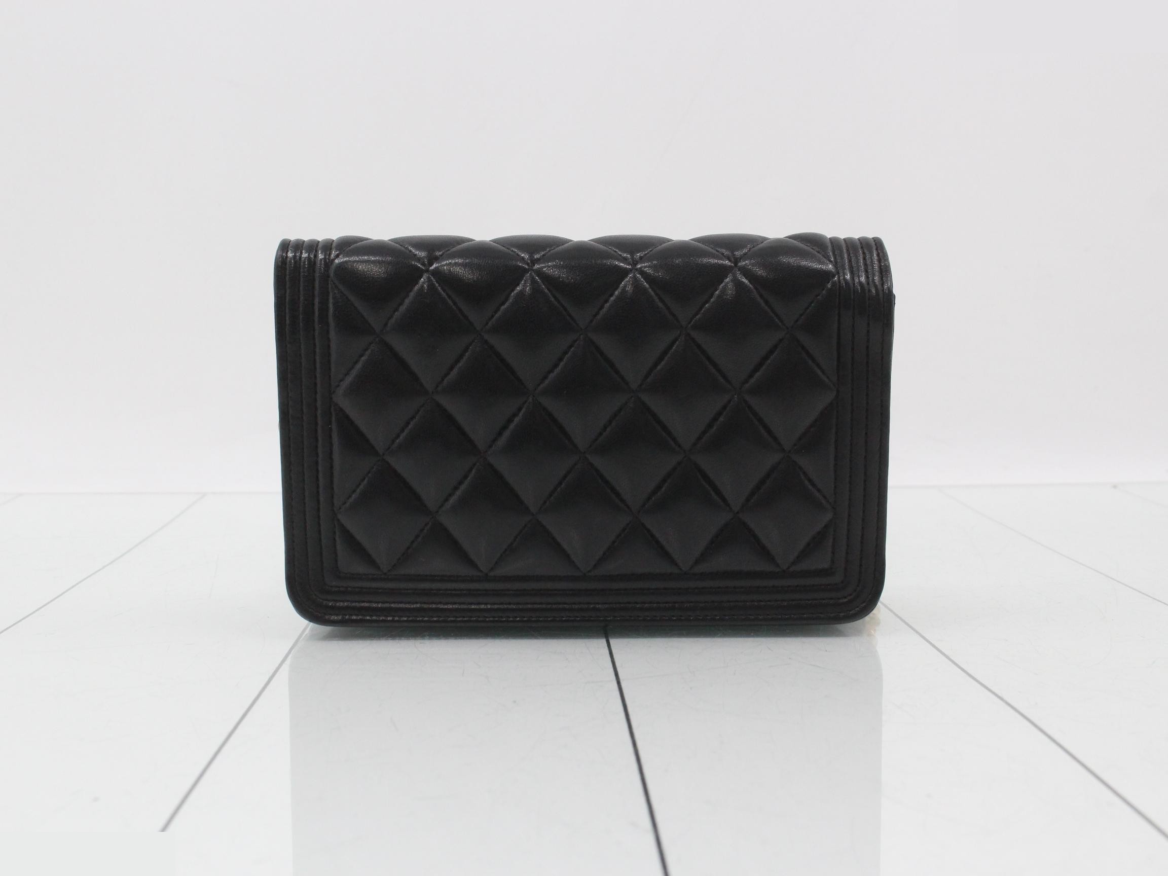 Lambskin Boy Chanel Chain Wallet, Black, Gold Hardware, Serial Number 29 — view 2