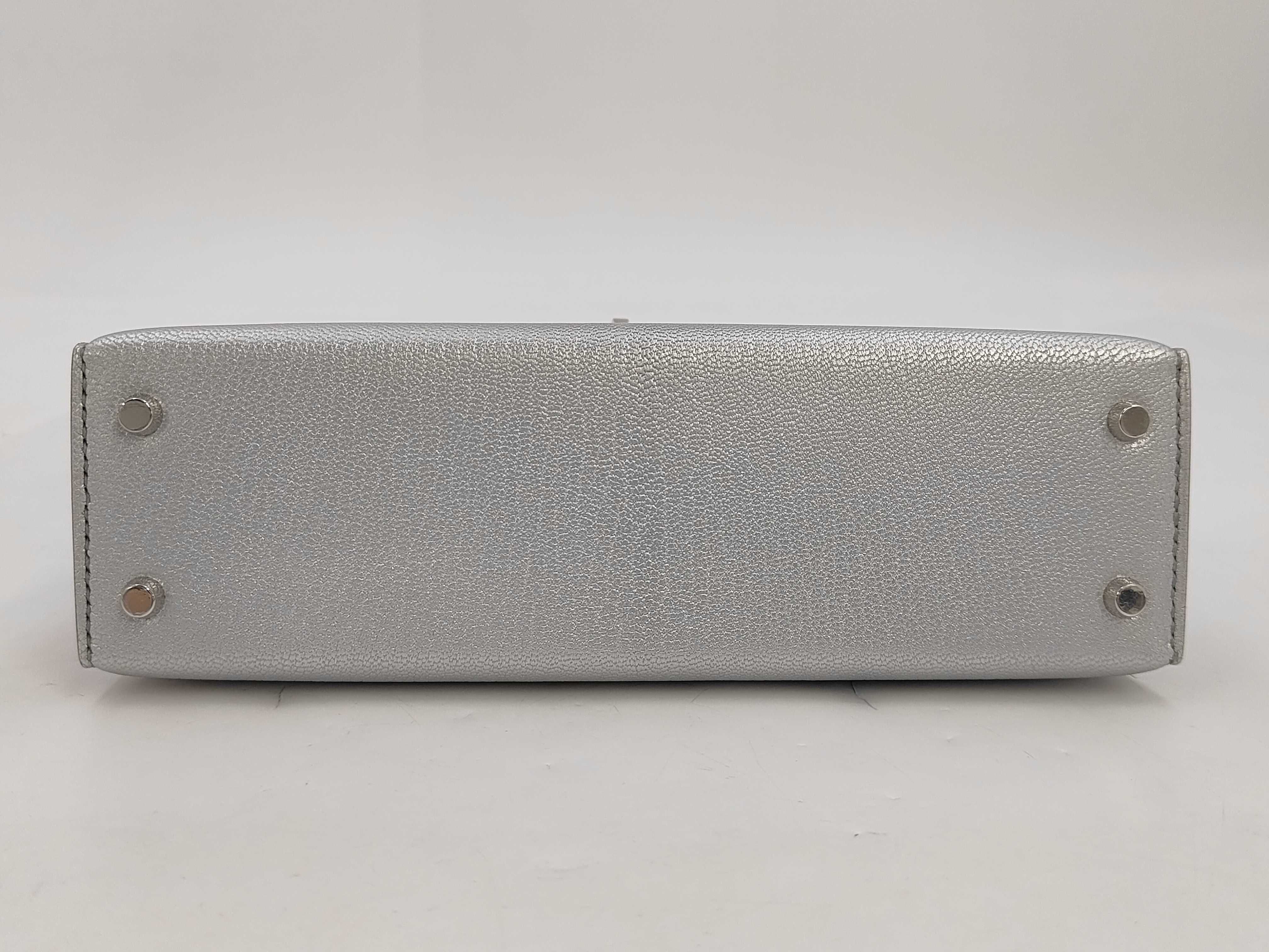 Mini Kelly 2 (K stamp) Chevre Argent SV Handbag — view 6