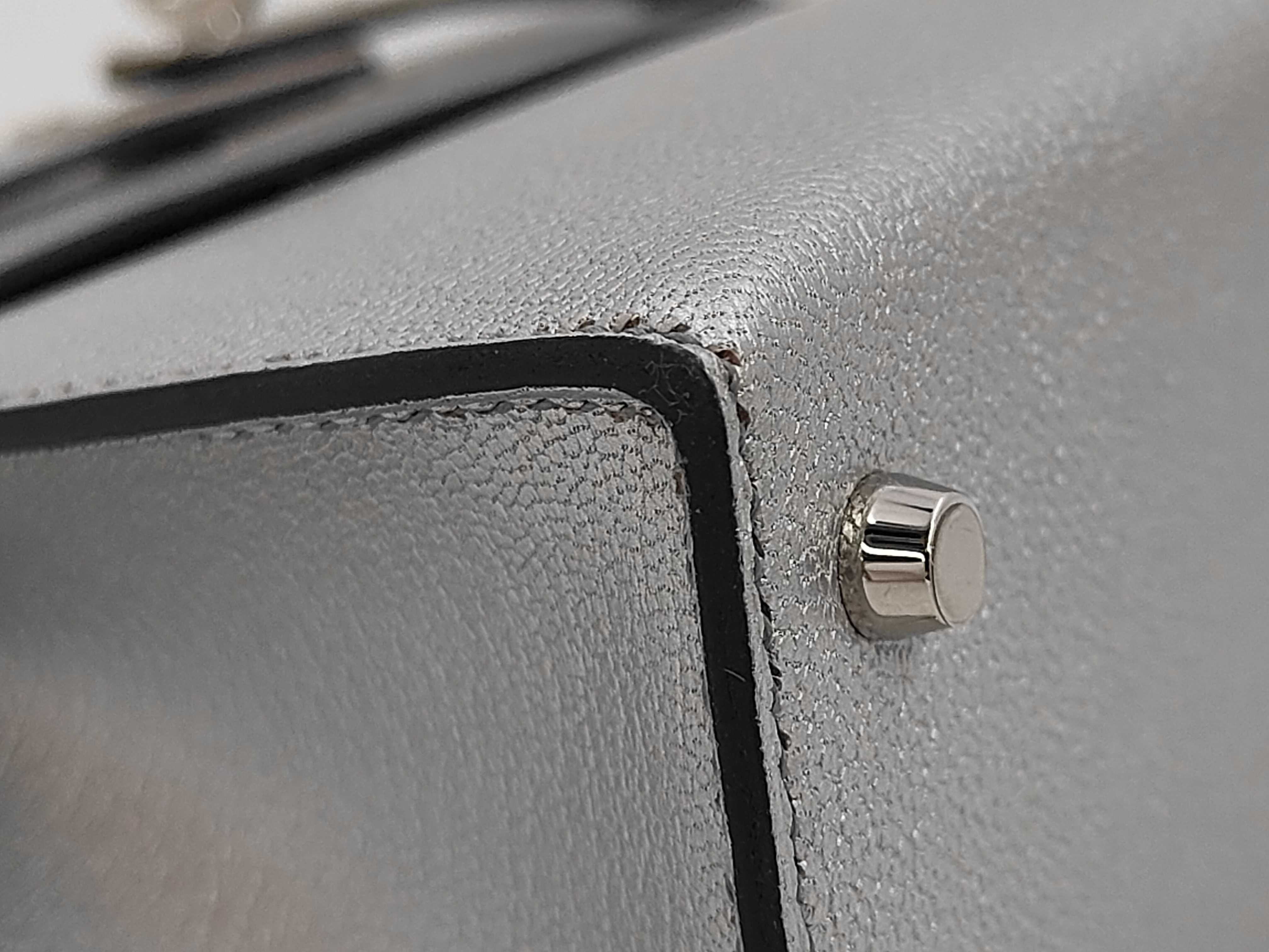 Mini Kelly 2 (K stamp) Chevre Argent SV Handbag — view 7