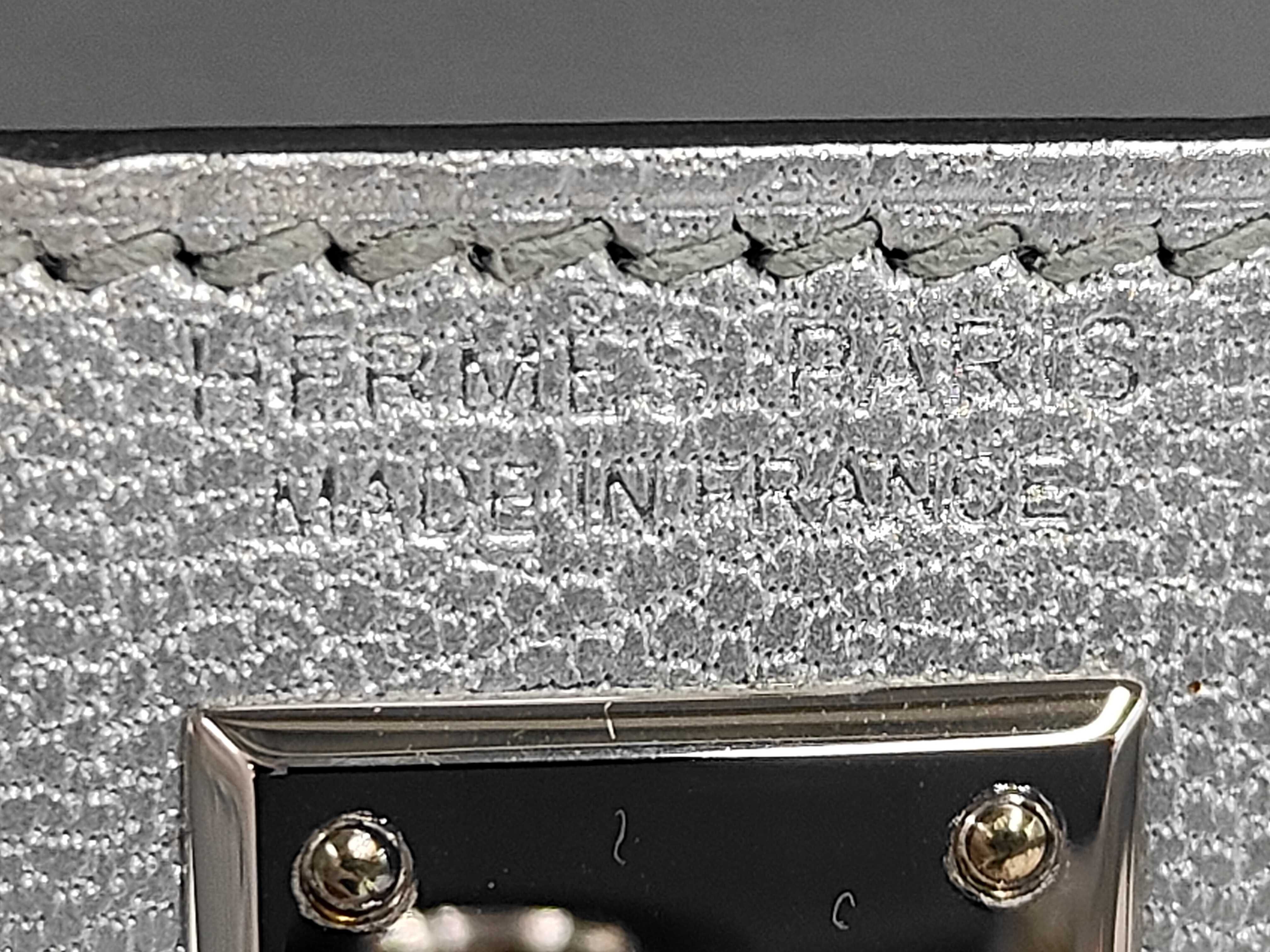 Mini Kelly 2 (K stamp) Chevre Argent SV Handbag — view 10