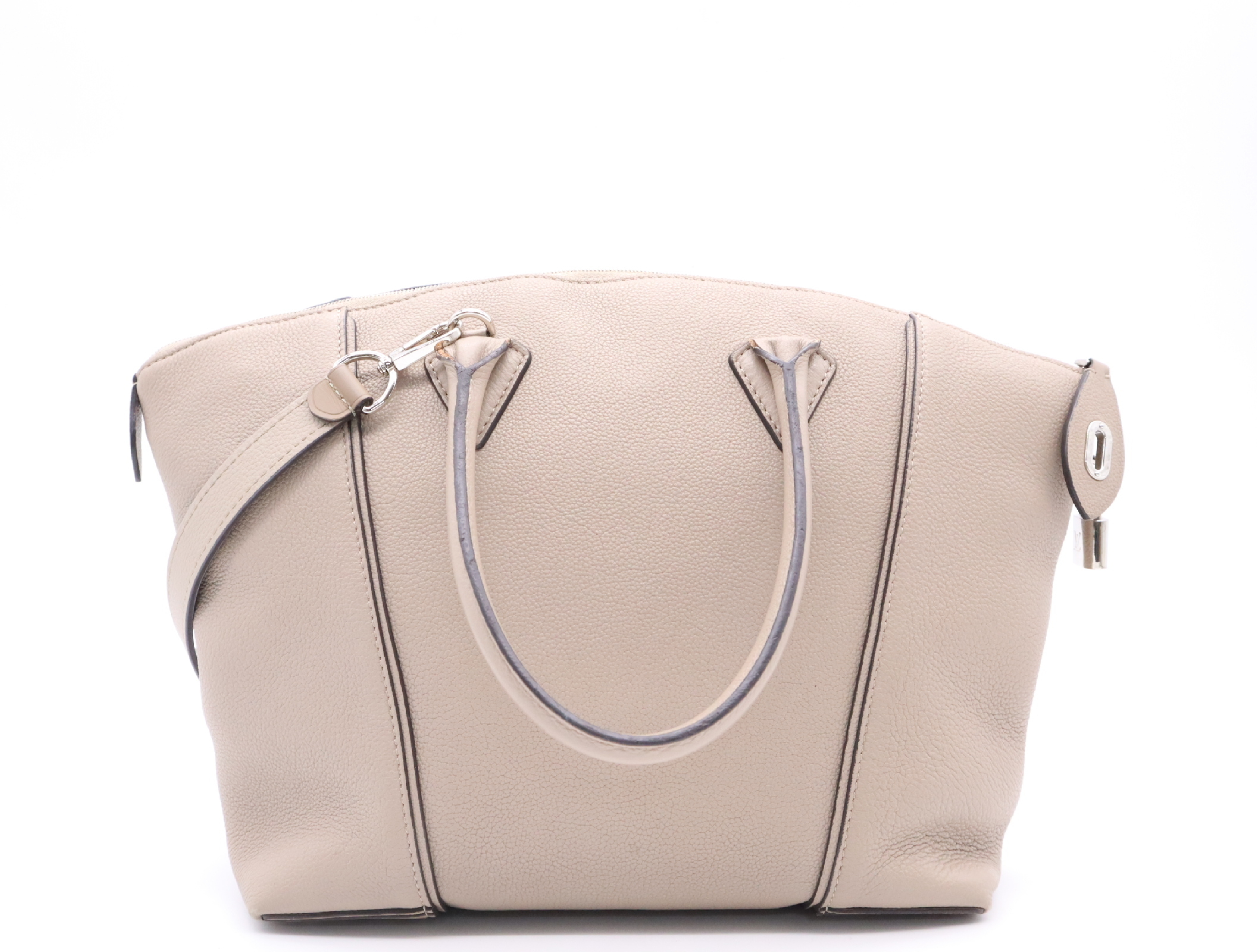 M50030 Parnasséa Lockit PM Beige Handbag with Shoulder Strap, Padlock, 2 Keys, and Clochette — view 2