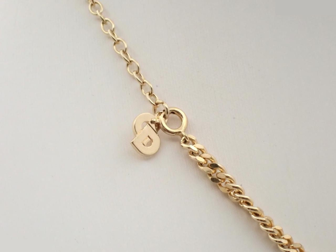 CD logo necklace, gold color — view 2