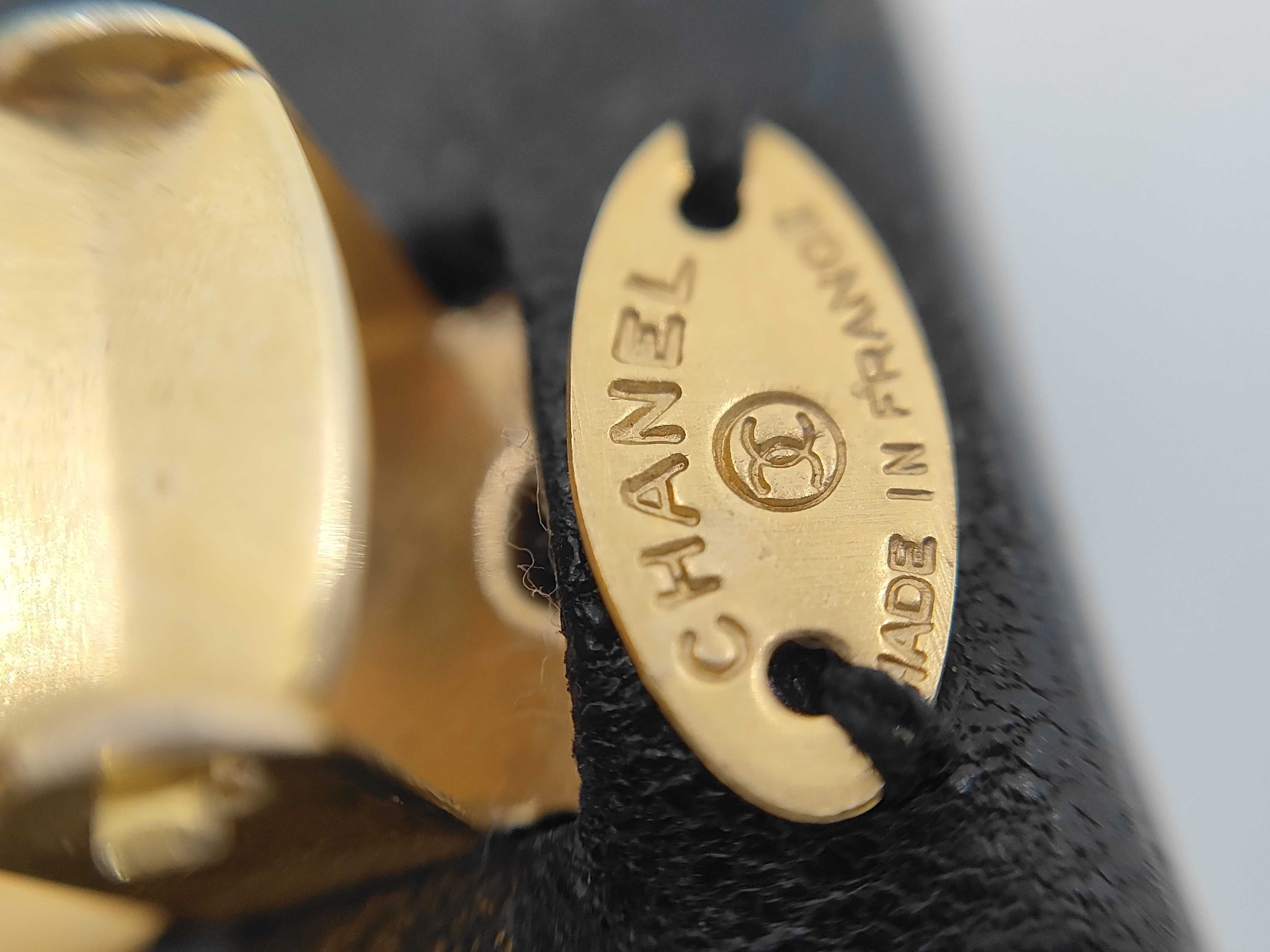 Coco Mark Turnlock Leather Barrette Hair Accessory — view 3