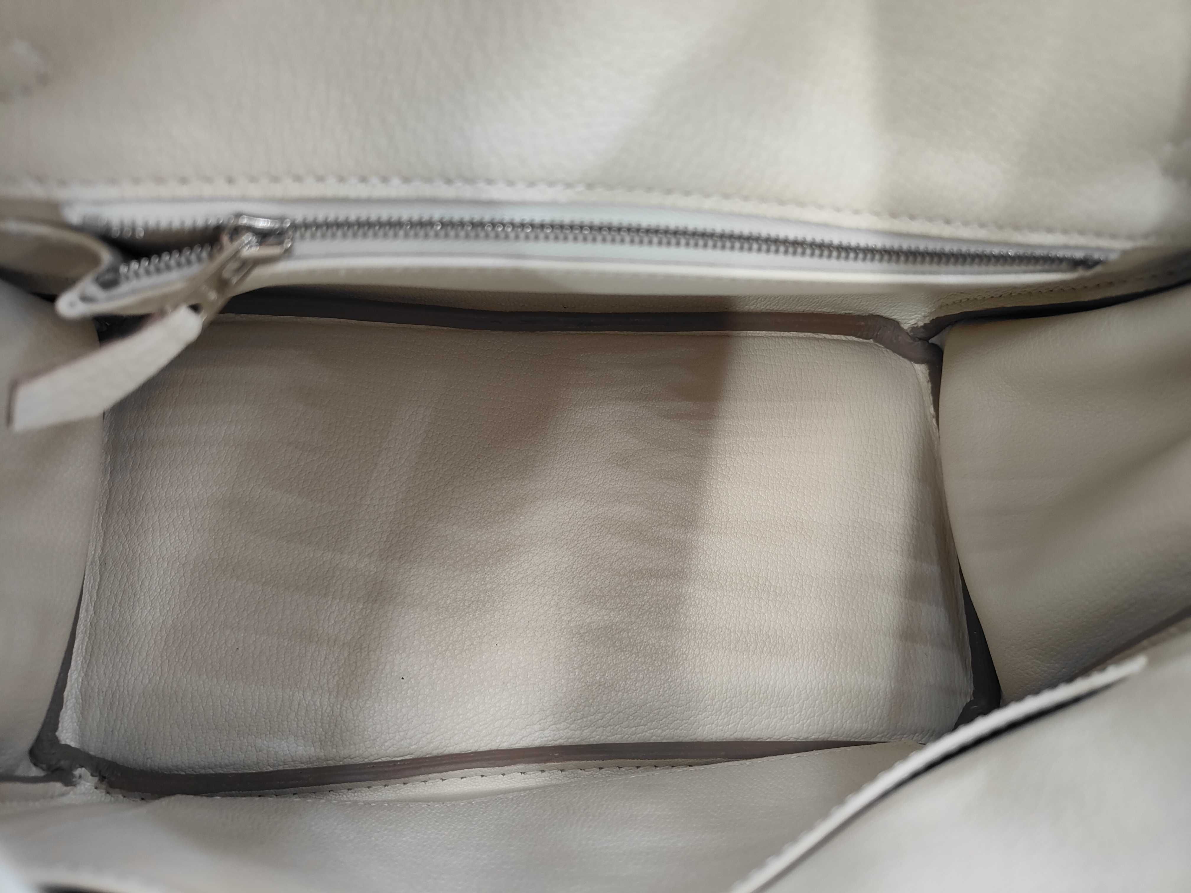 Birkin 25 Craie Togo Silver Hardware W Stamp Handbag — view 9