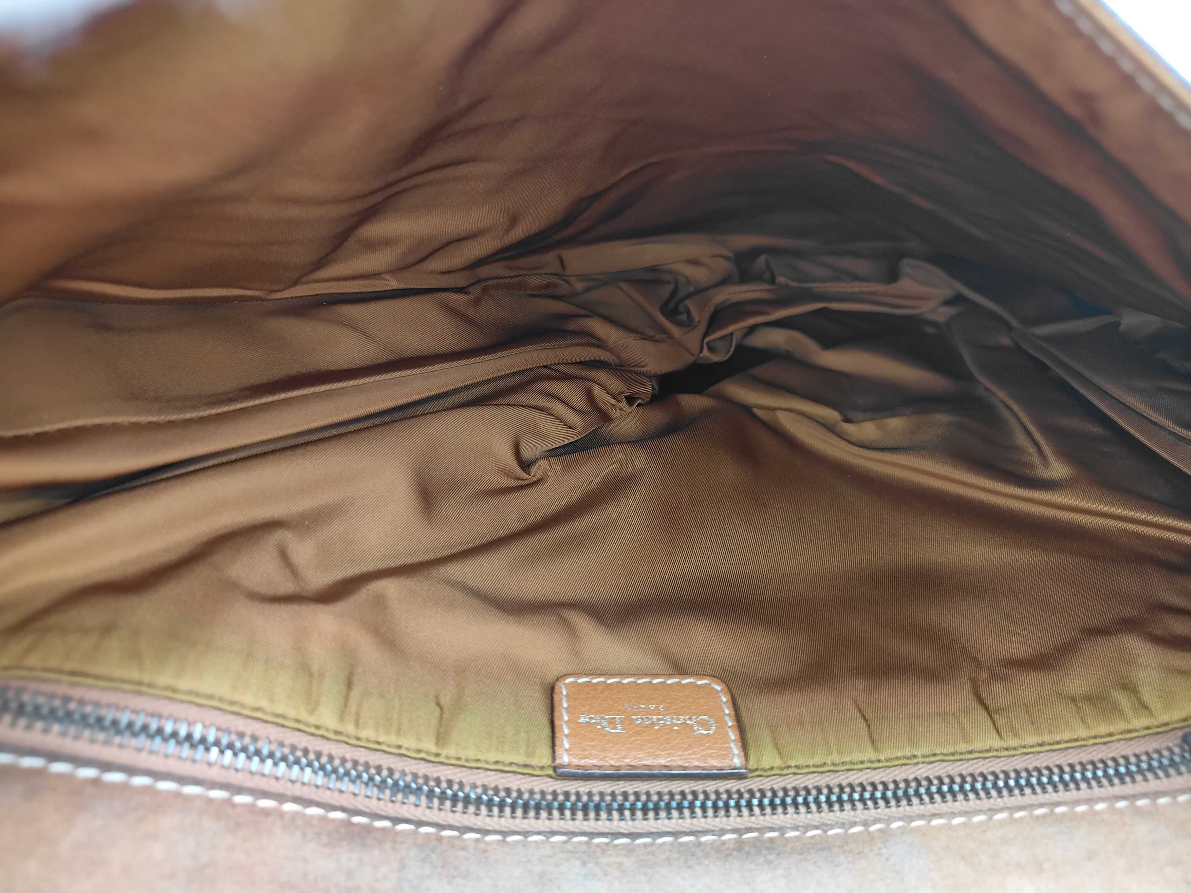ID-Dior Bag Saddle Brown Cow Skin 38cm #MA0022 GHW Shoulder Bag — view 11