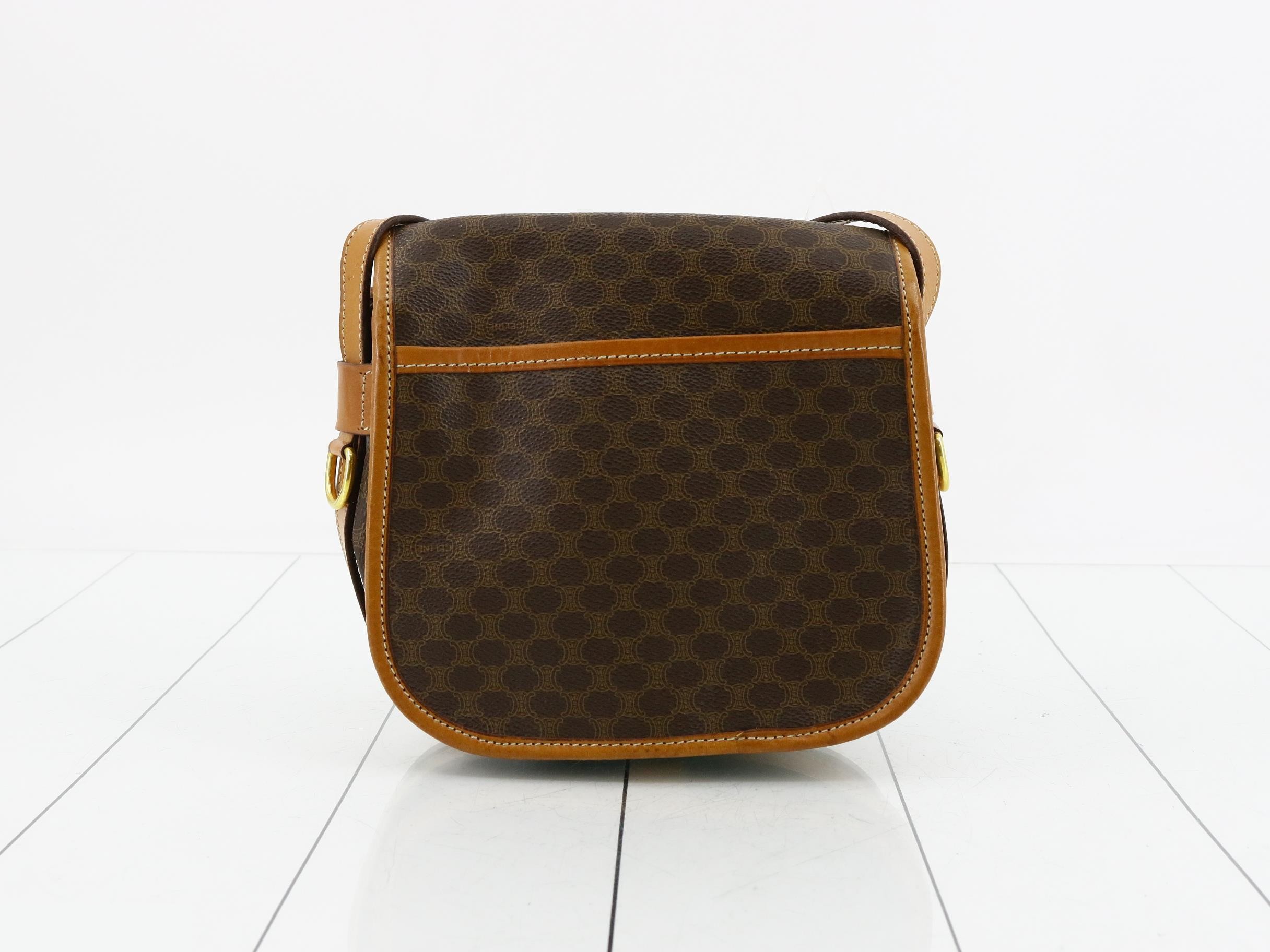 Macadam Shoulder Bag, PVC/Leather, Brown — view 2
