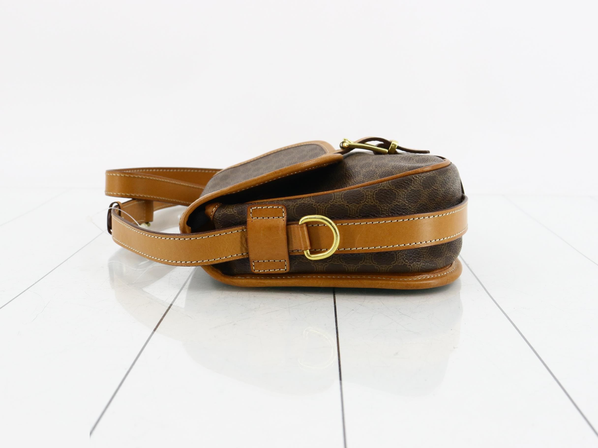 Macadam Shoulder Bag, PVC/Leather, Brown — view 4