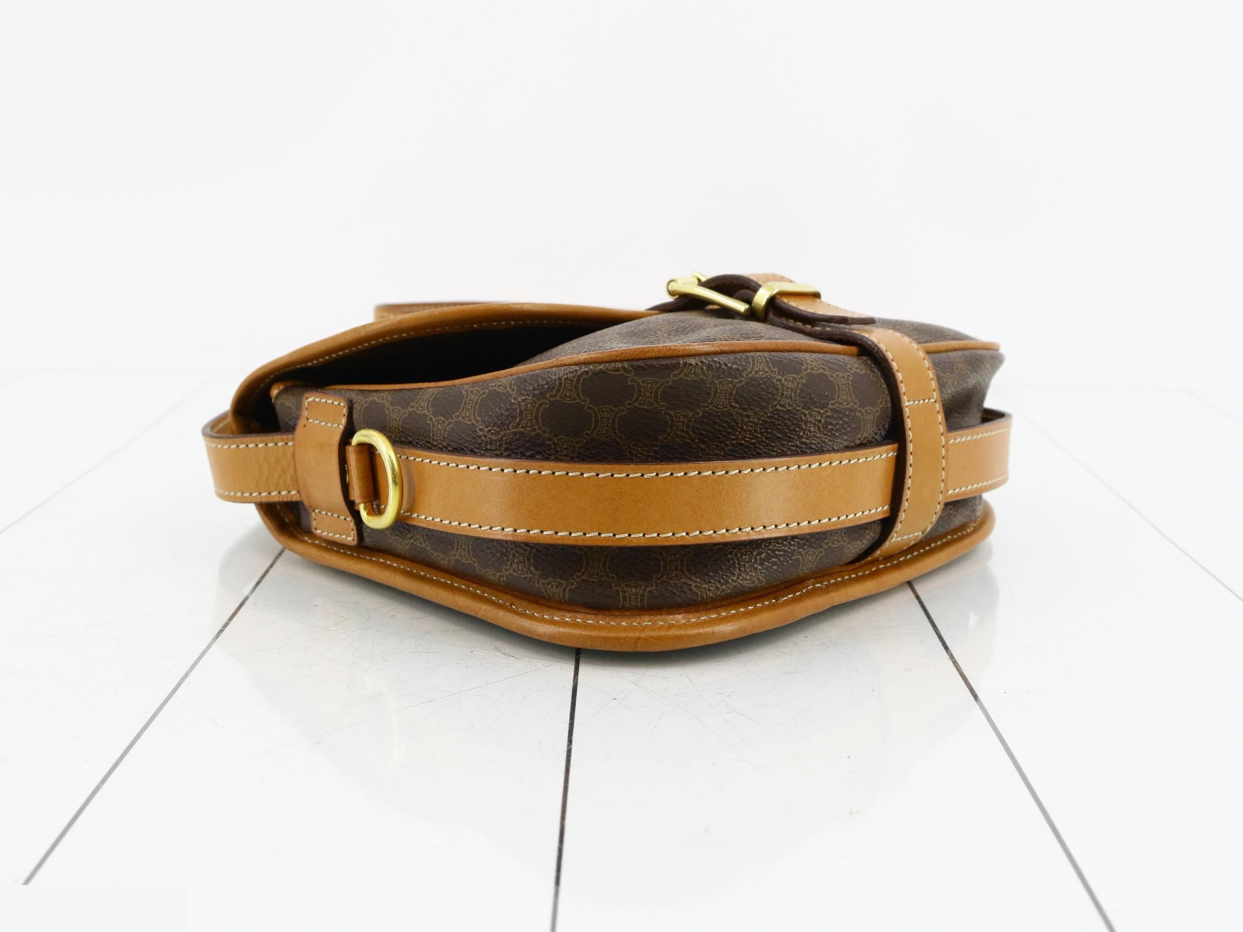 Macadam Shoulder Bag, PVC/Leather, Brown — view 5