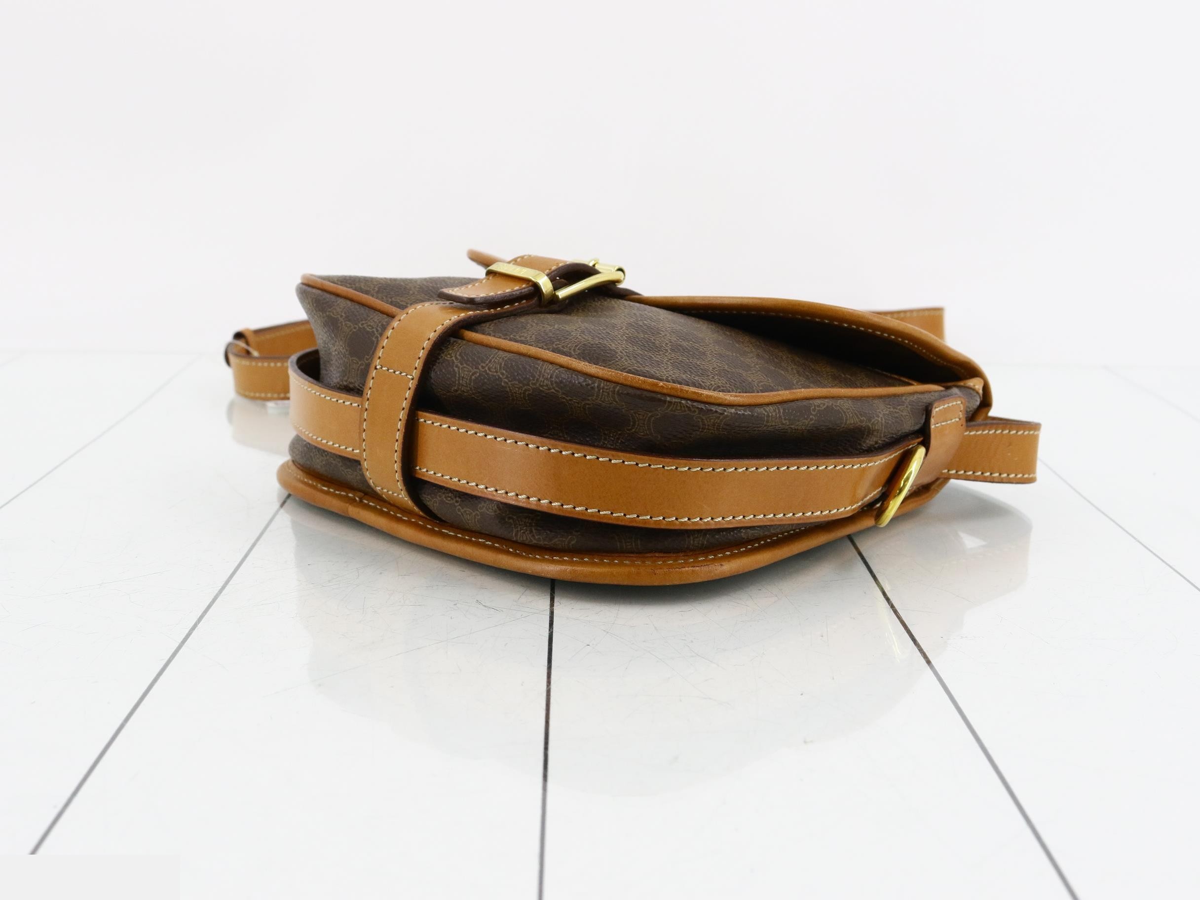 Macadam Shoulder Bag, PVC/Leather, Brown — view 6