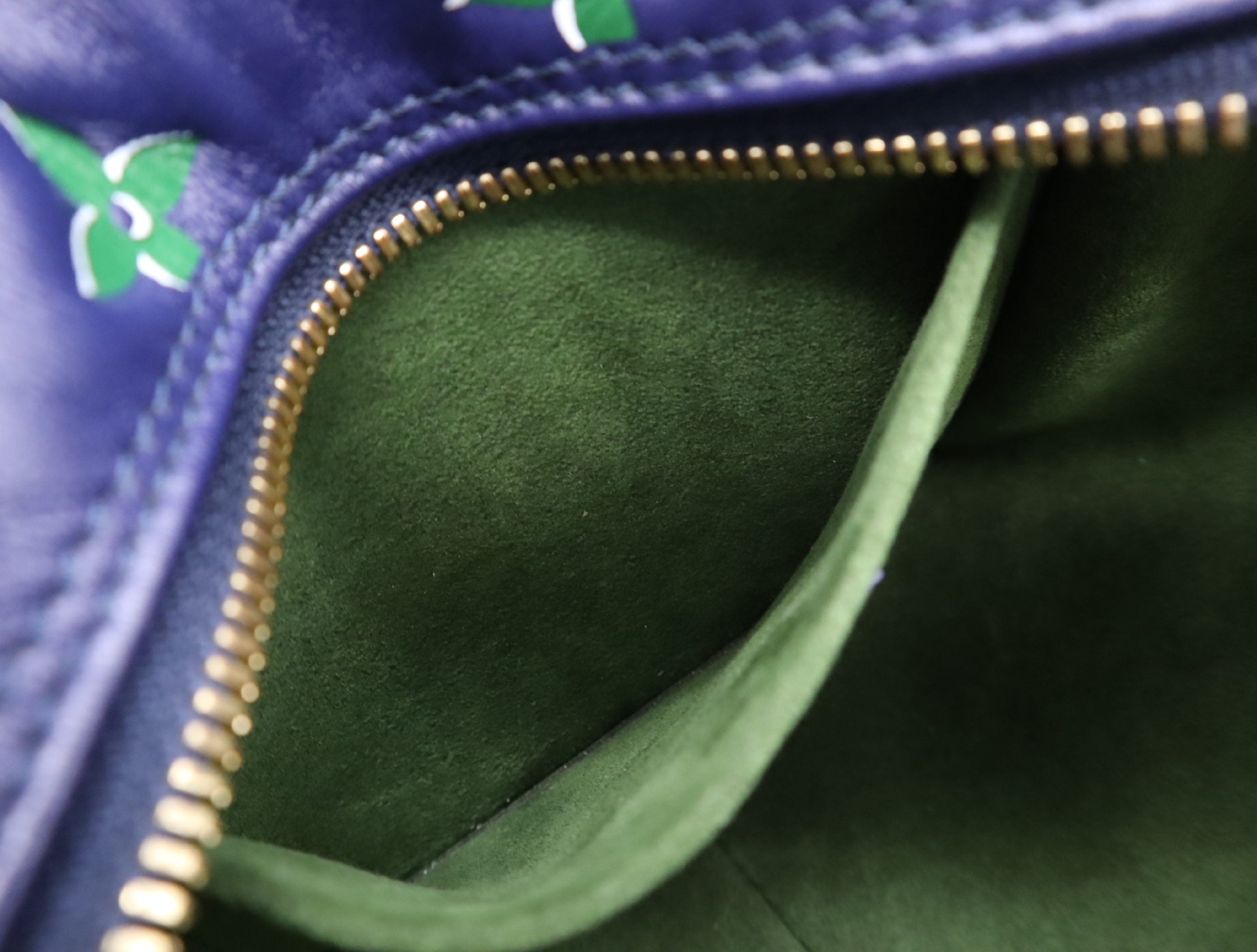 M23464 Monogram Square Bag, Blue/Green, with Chain Shoulder Strap and Dust Bag. — view 13