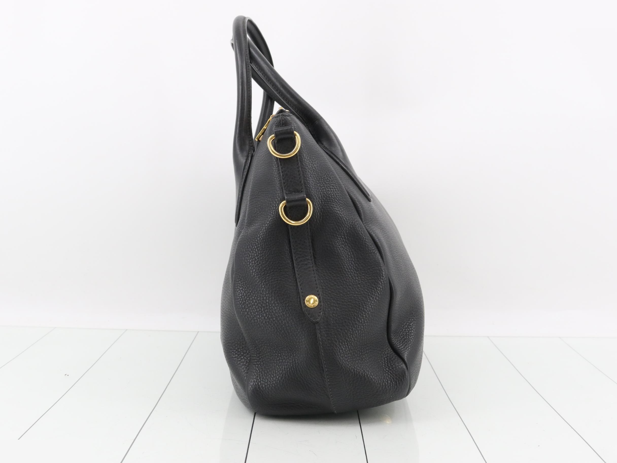 Vitello Leather Bag/Handbag, Black — view 4