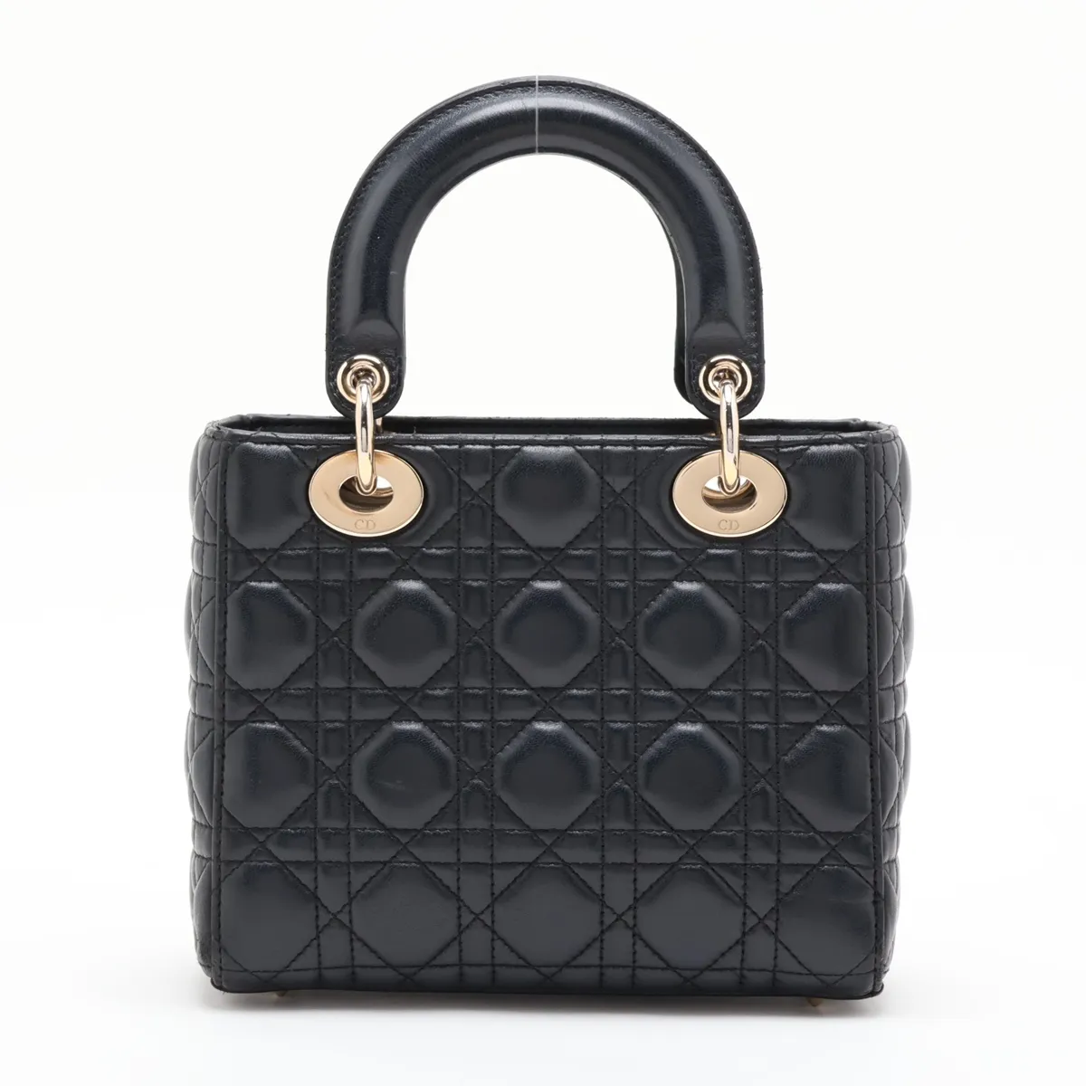 Cannage My Lady Dior Leather 2-Way Handbag, Black — view 2