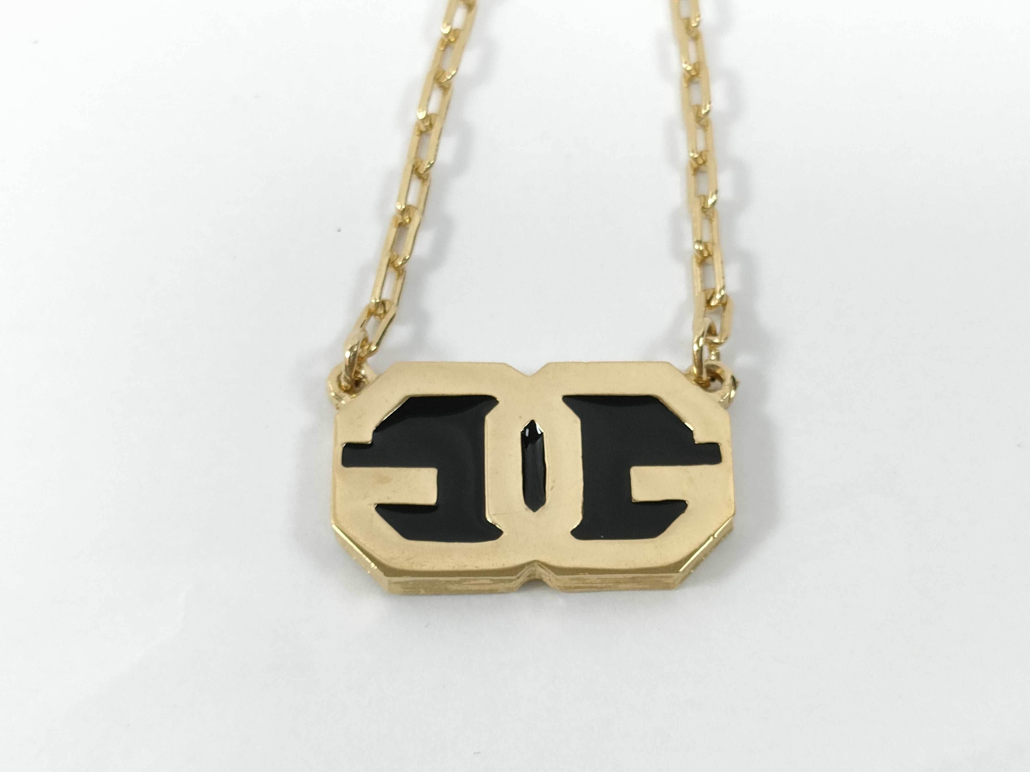 GG Logo Black Gold Necklace