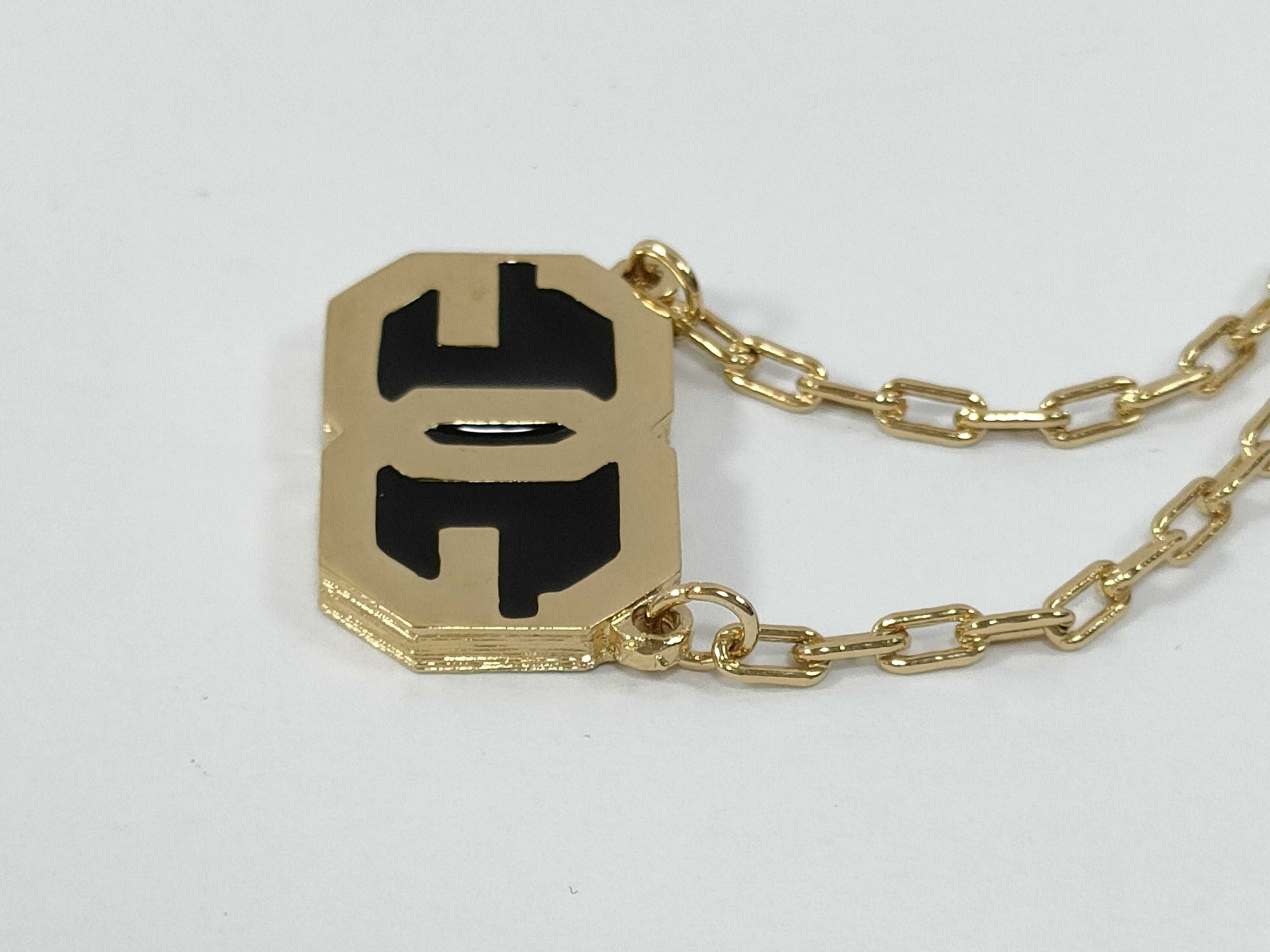 GG Logo Black Gold Necklace — view 2